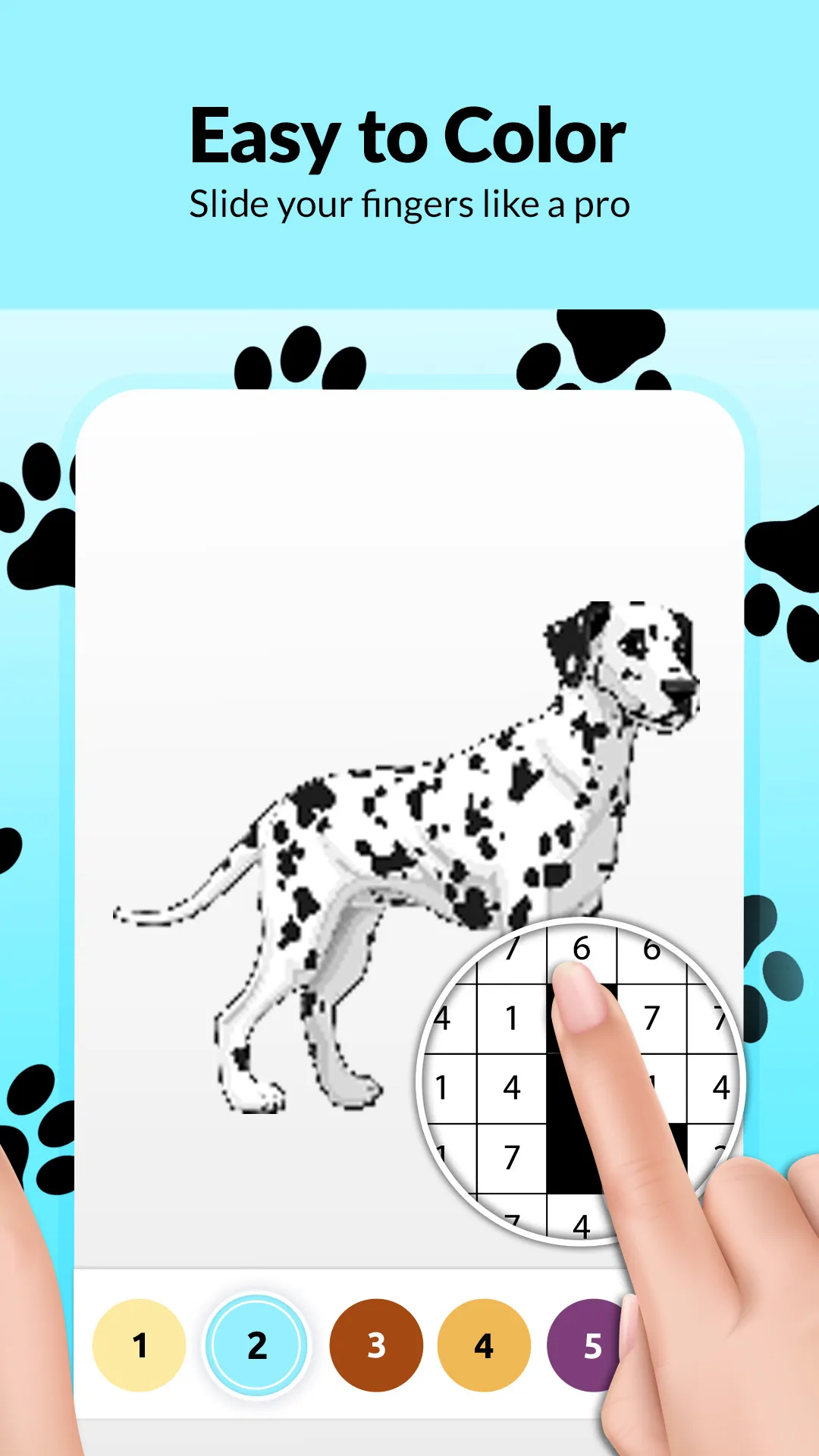 Dog Pixel Art Paint by Numbers | Indus Appstore | Screenshot