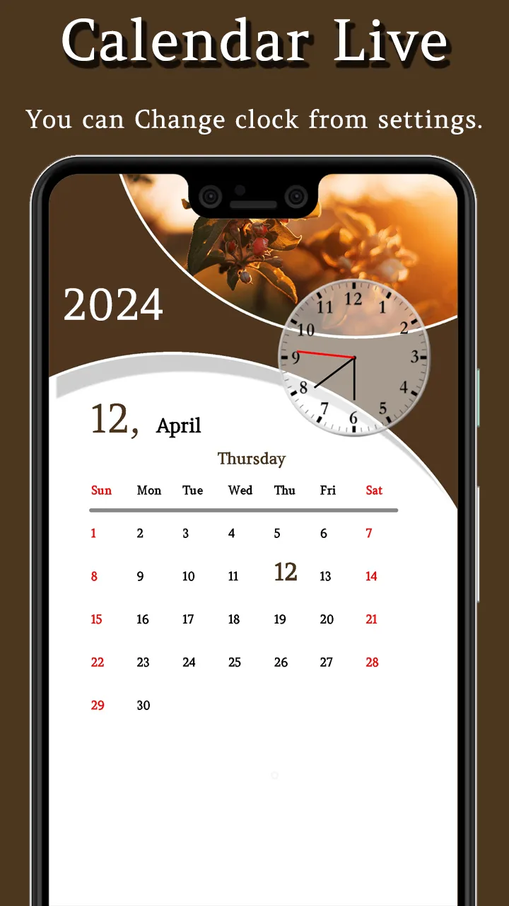 Calendar Live : Live Wallpaper | Indus Appstore | Screenshot