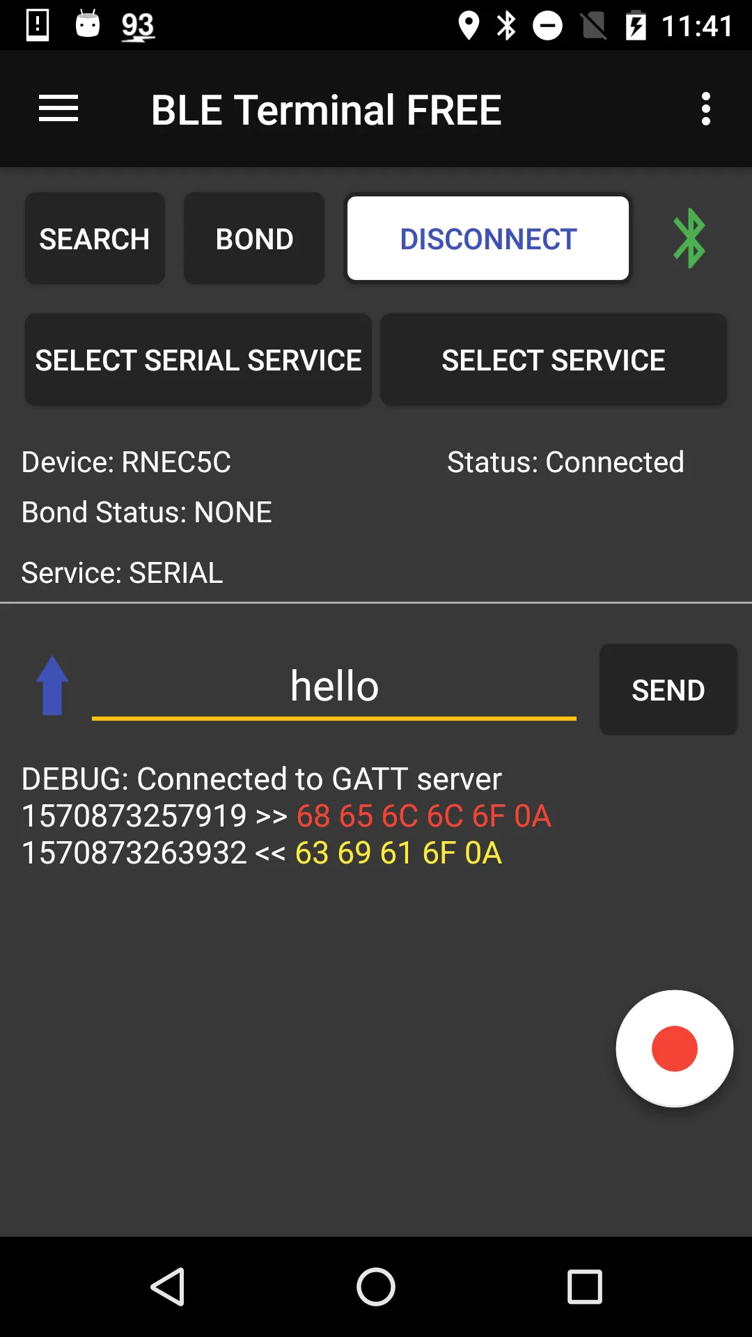 BLE Terminal | Indus Appstore | Screenshot