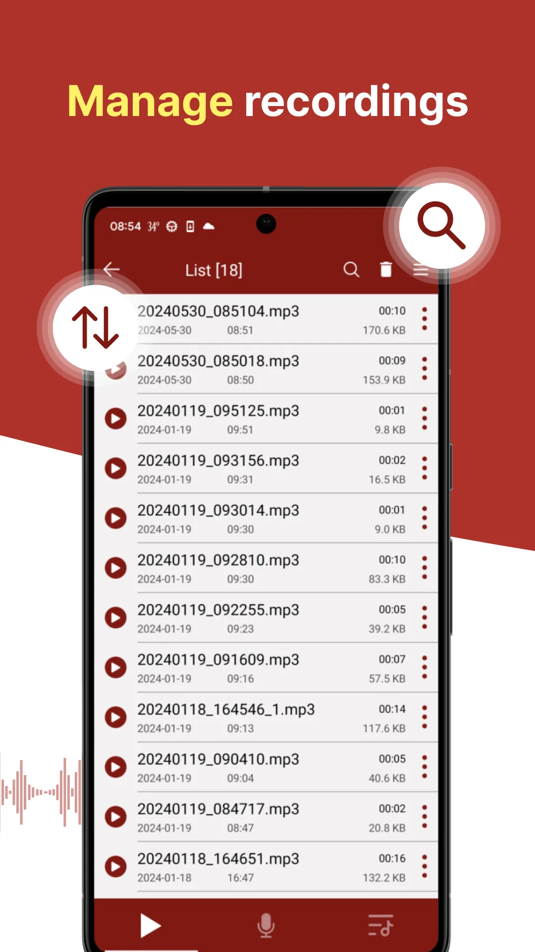 voice recorder - pro recorder | Indus Appstore | Screenshot