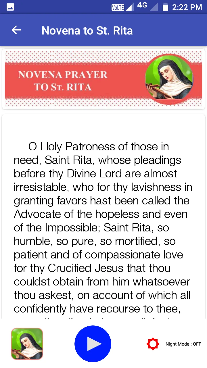 St Rita Novena Prayers | Indus Appstore | Screenshot