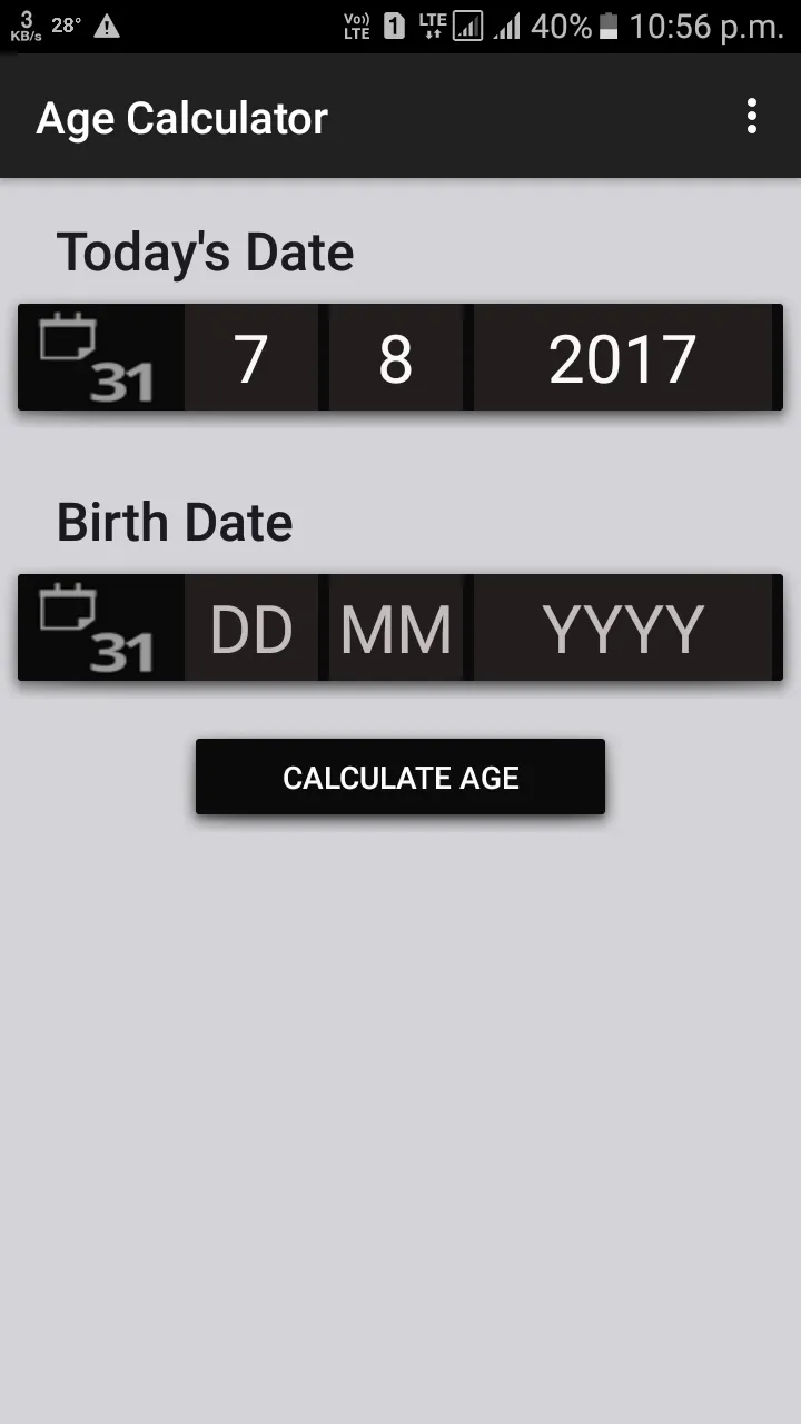 Simple Age Calculator | Indus Appstore | Screenshot