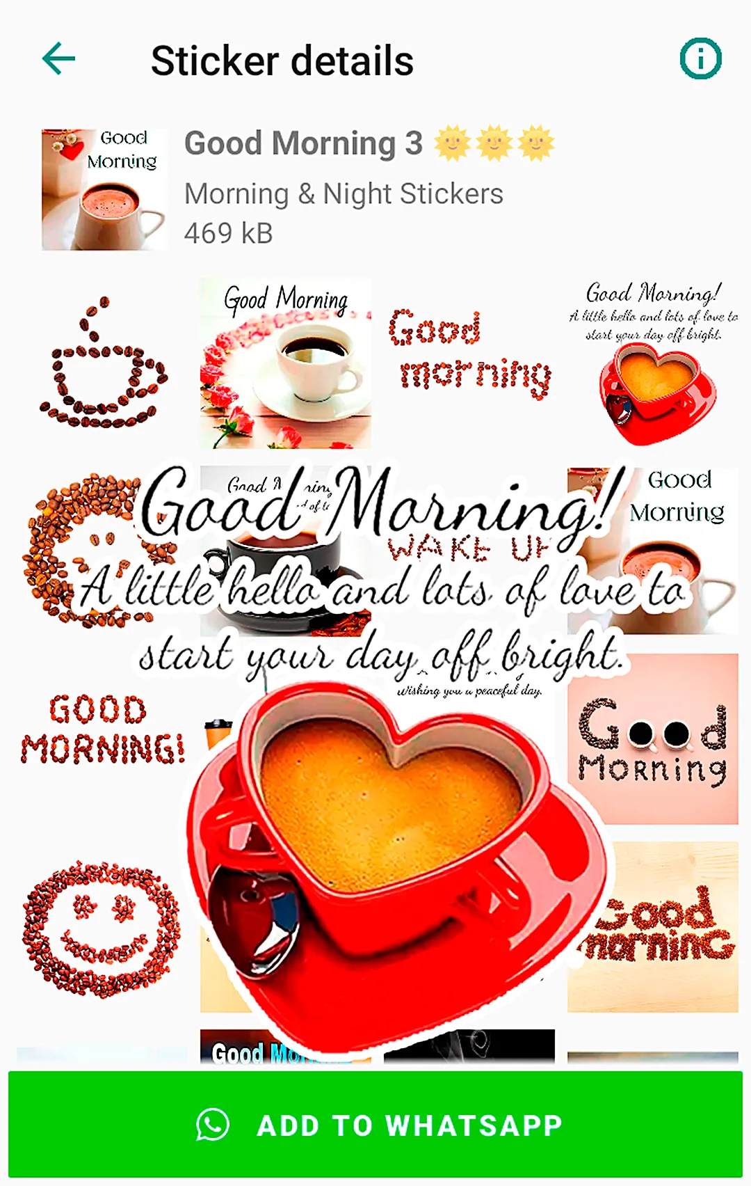 Good Morning Stickers | Indus Appstore | Screenshot