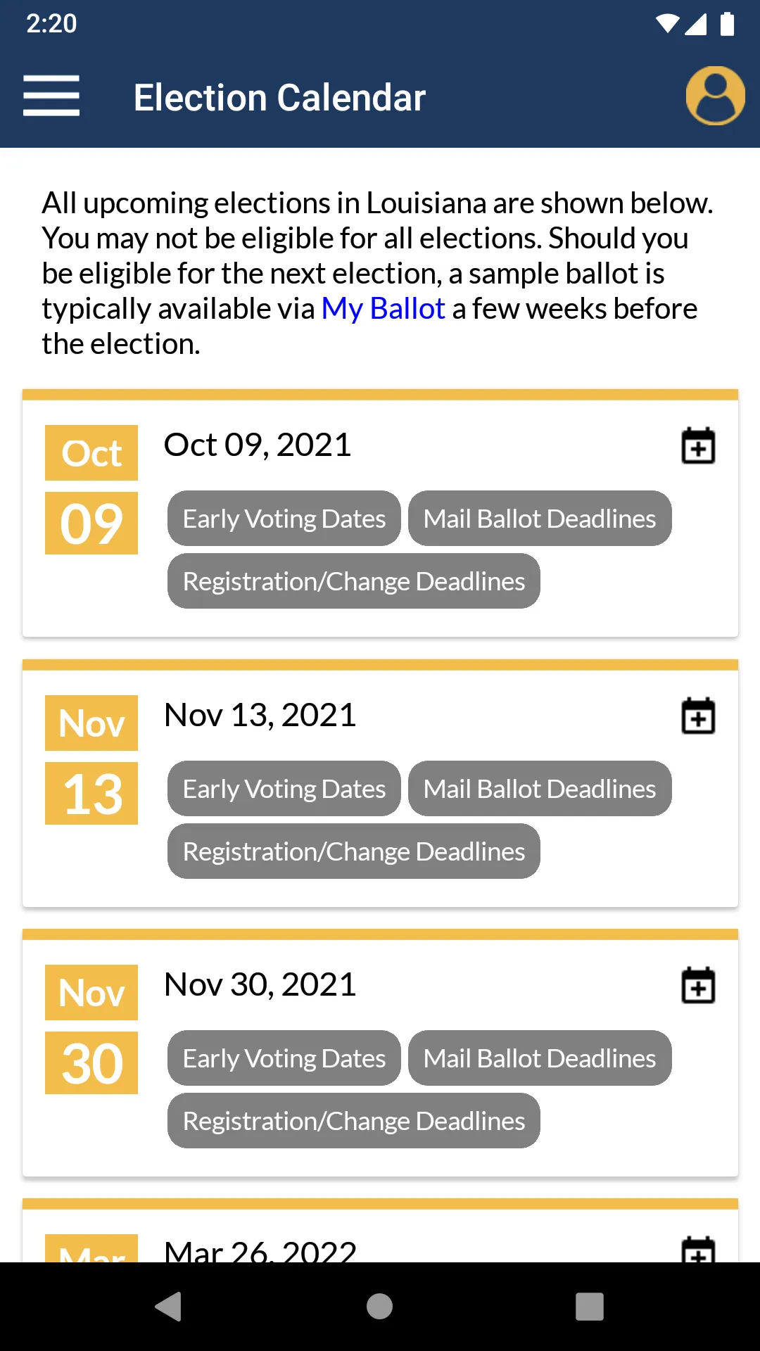 GeauxVote Mobile | Indus Appstore | Screenshot