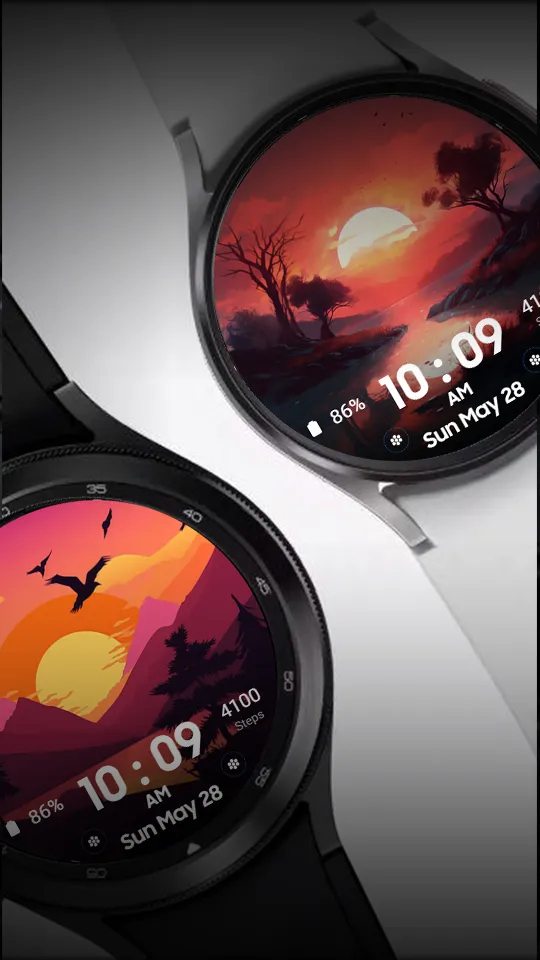 The Sunset Digital Watchface | Indus Appstore | Screenshot