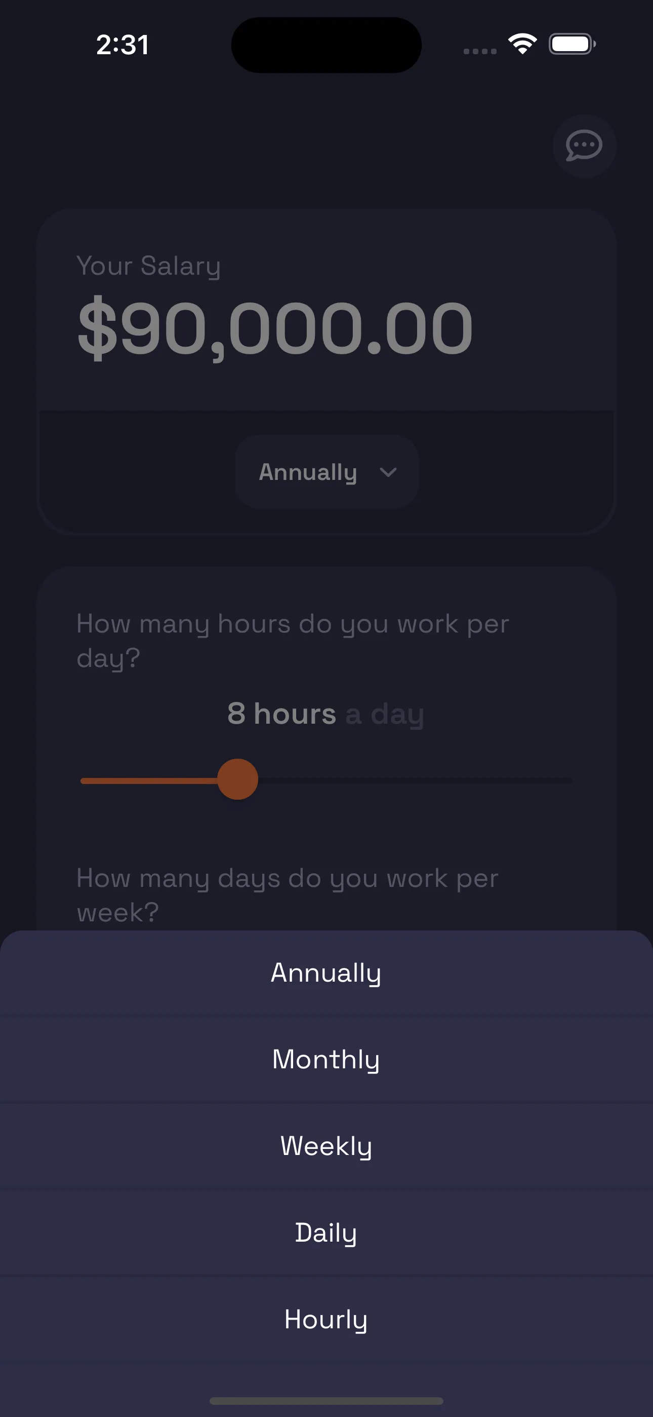 Salary to Hourly Calculator | Indus Appstore | Screenshot