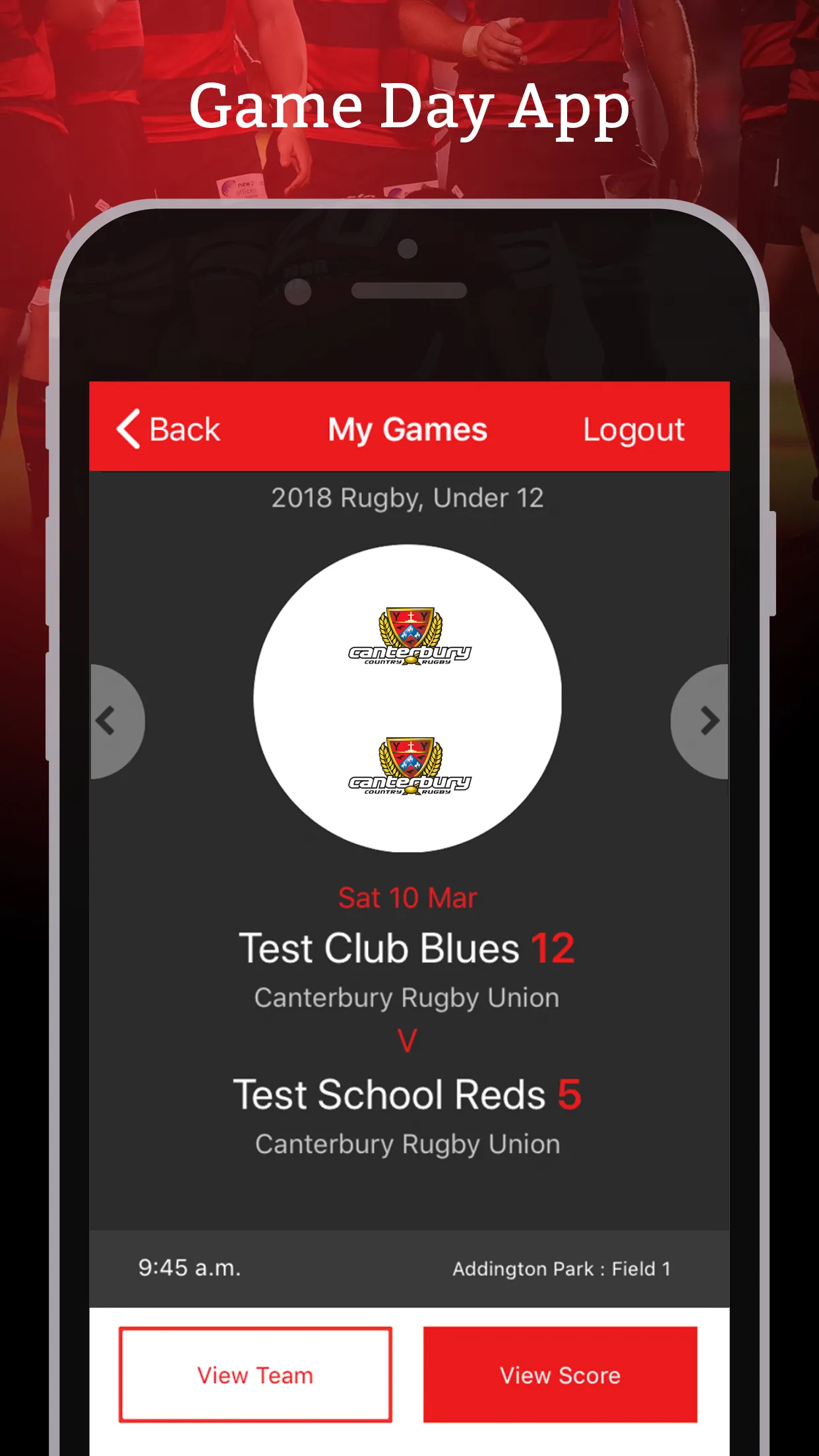 Canterbury Rugby Union | Indus Appstore | Screenshot