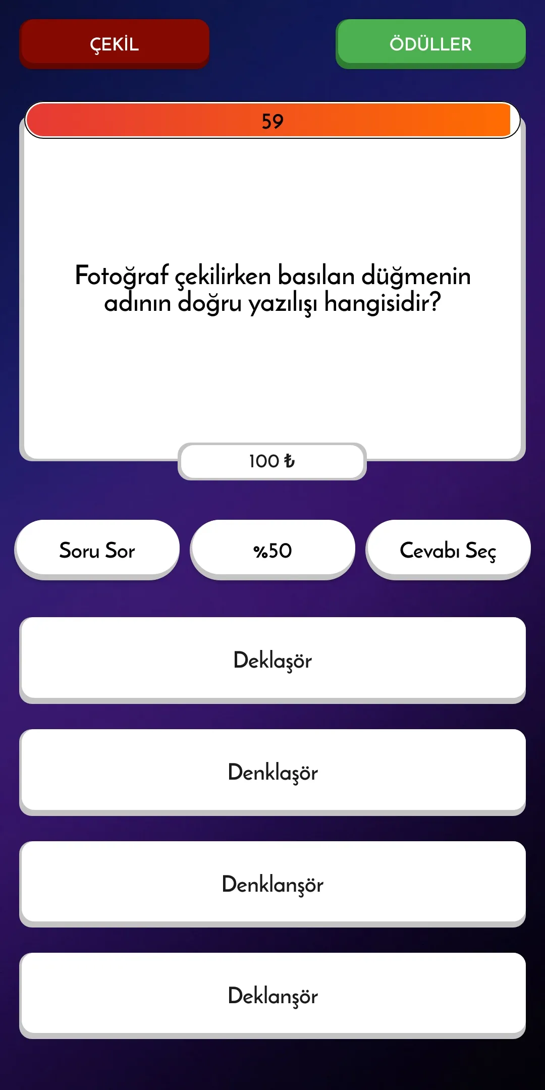 Milyoner Bilgi Yarışması | Indus Appstore | Screenshot