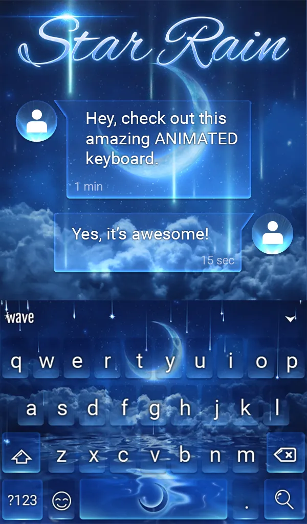 Star Rain Keyboard + Wallpaper | Indus Appstore | Screenshot