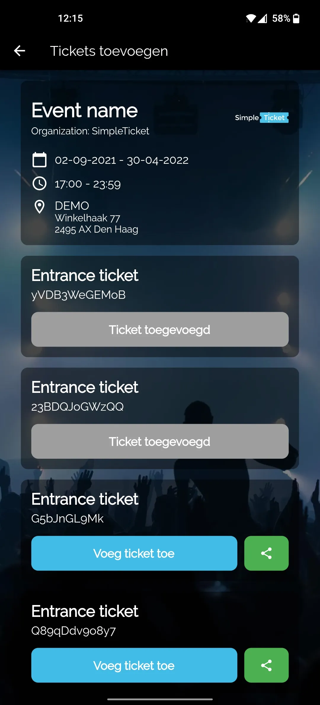 SimpleTicket Wallet | Indus Appstore | Screenshot