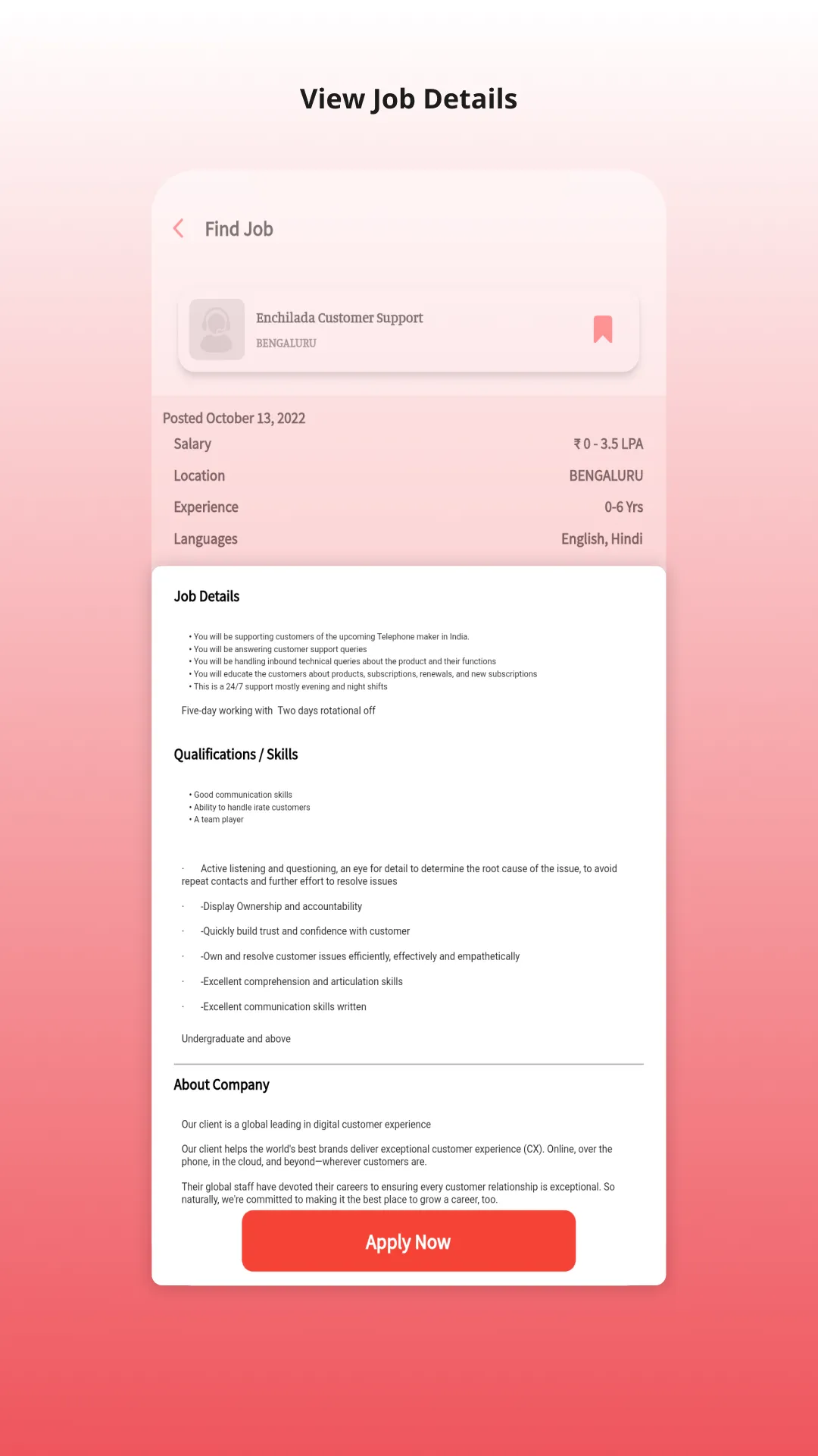 JobShop - BPO Job Search | Indus Appstore | Screenshot