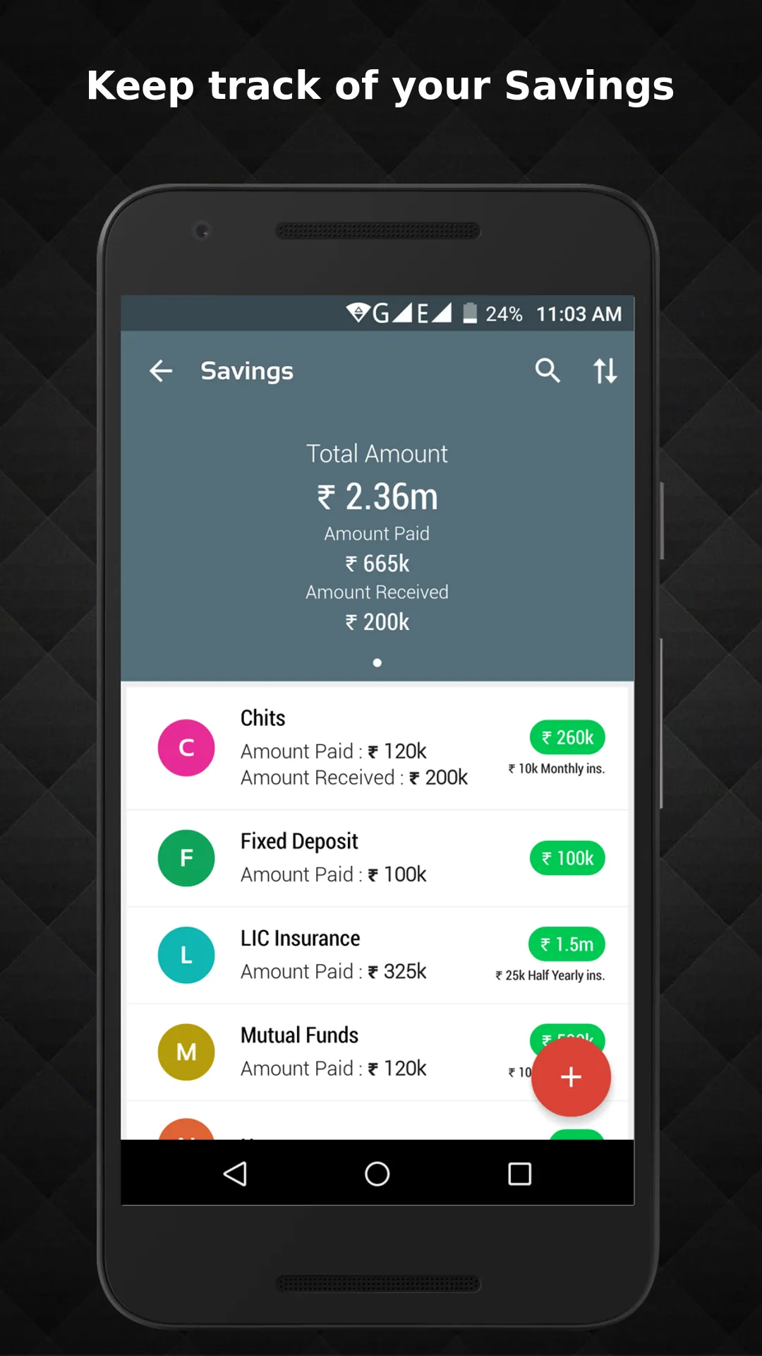 vMoneyTracker : Money Manager | Indus Appstore | Screenshot