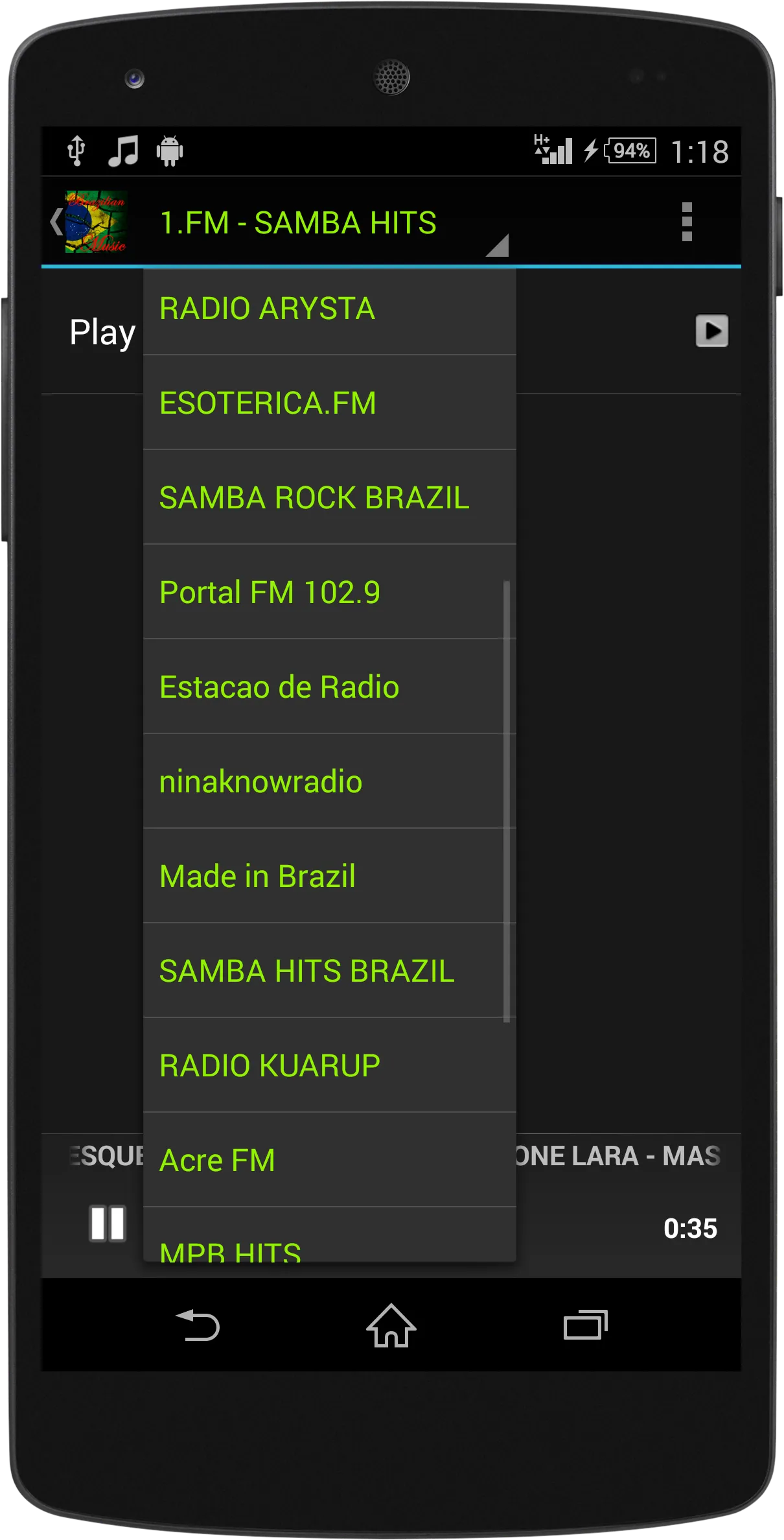 Brazilian MUSIC RADIO | Indus Appstore | Screenshot