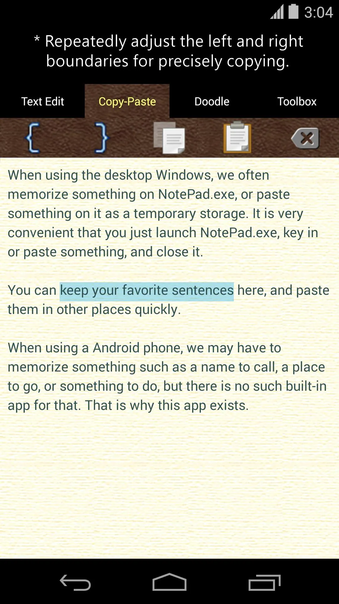 Just Notepad for Android | Indus Appstore | Screenshot