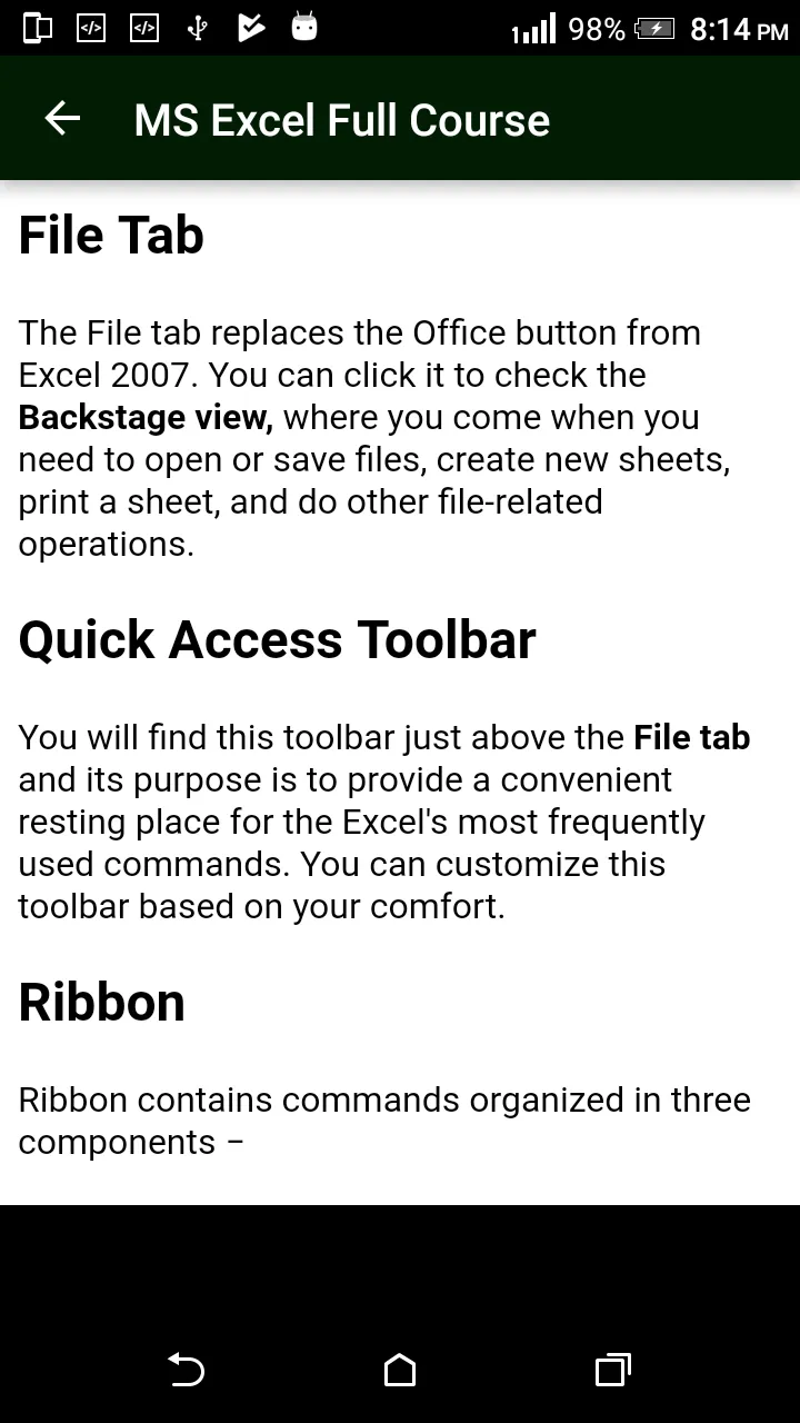 Learn MS Excel (Basic & Advanc | Indus Appstore | Screenshot