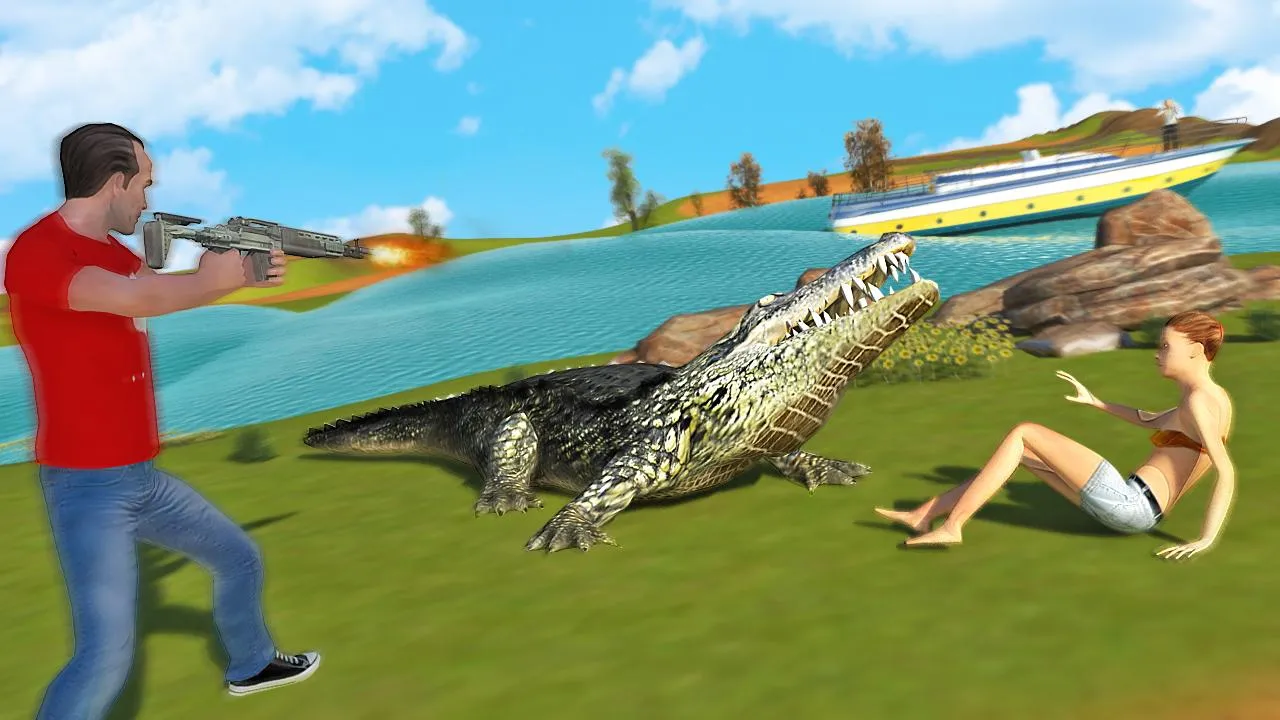 Hungry Crocodile Wild Hunt Sim | Indus Appstore | Screenshot