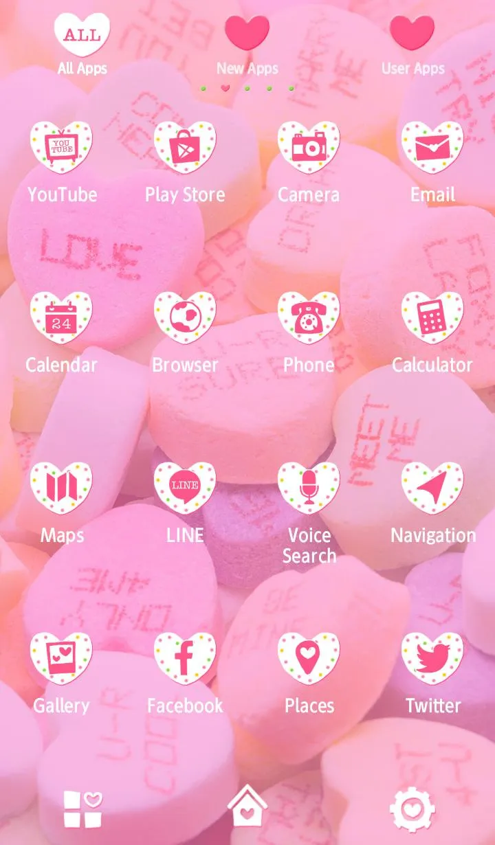 Candy Hearts Theme +HOME | Indus Appstore | Screenshot