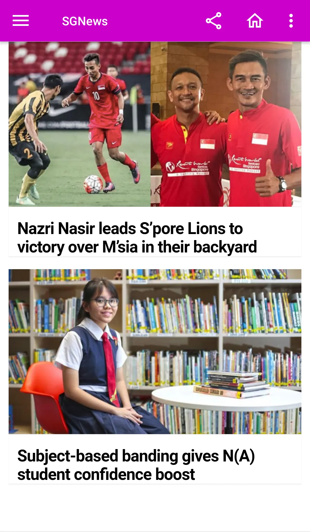 SGNews - Singapore News | Indus Appstore | Screenshot