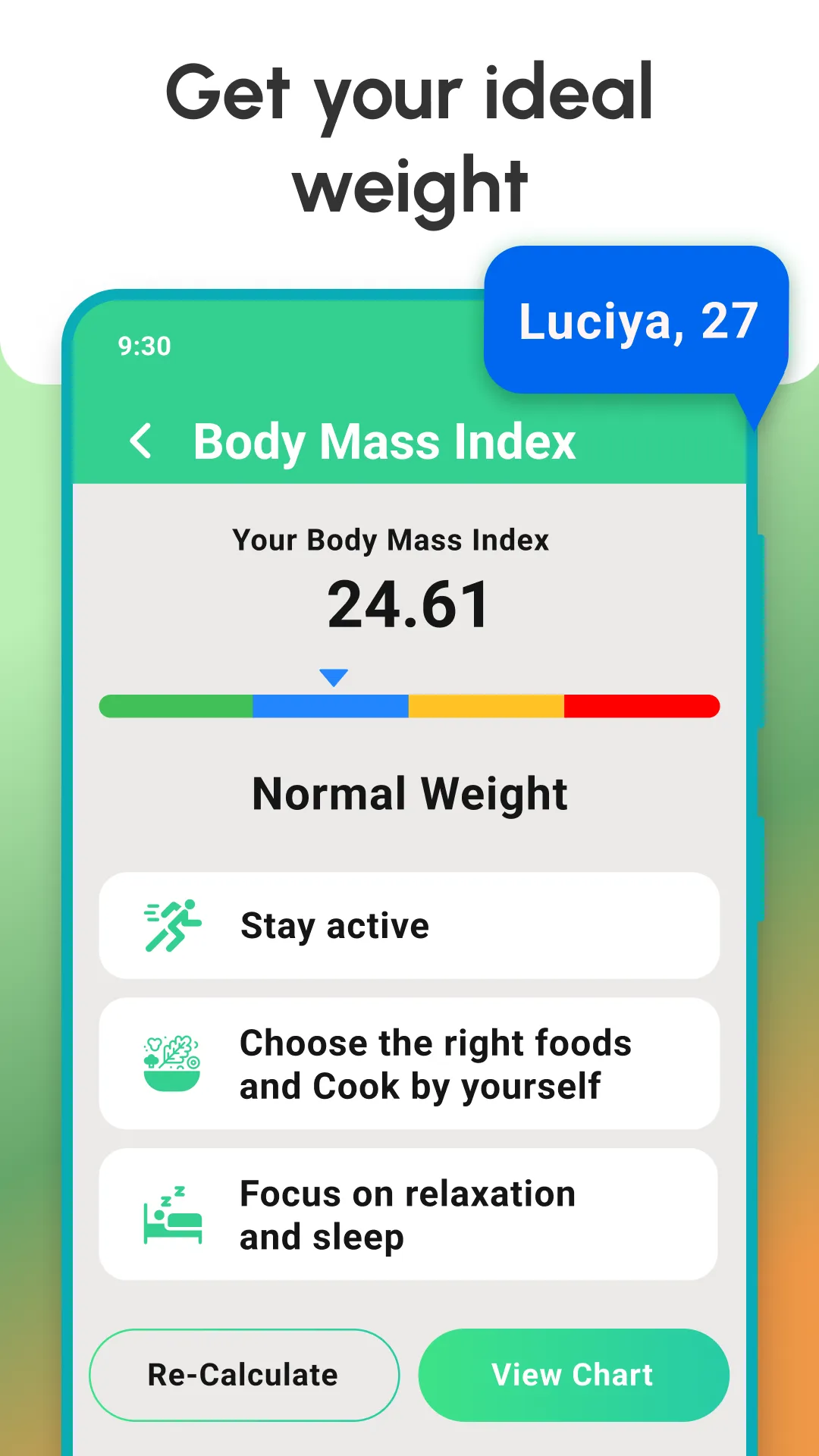 BMI calculator - Ideal weight | Indus Appstore | Screenshot