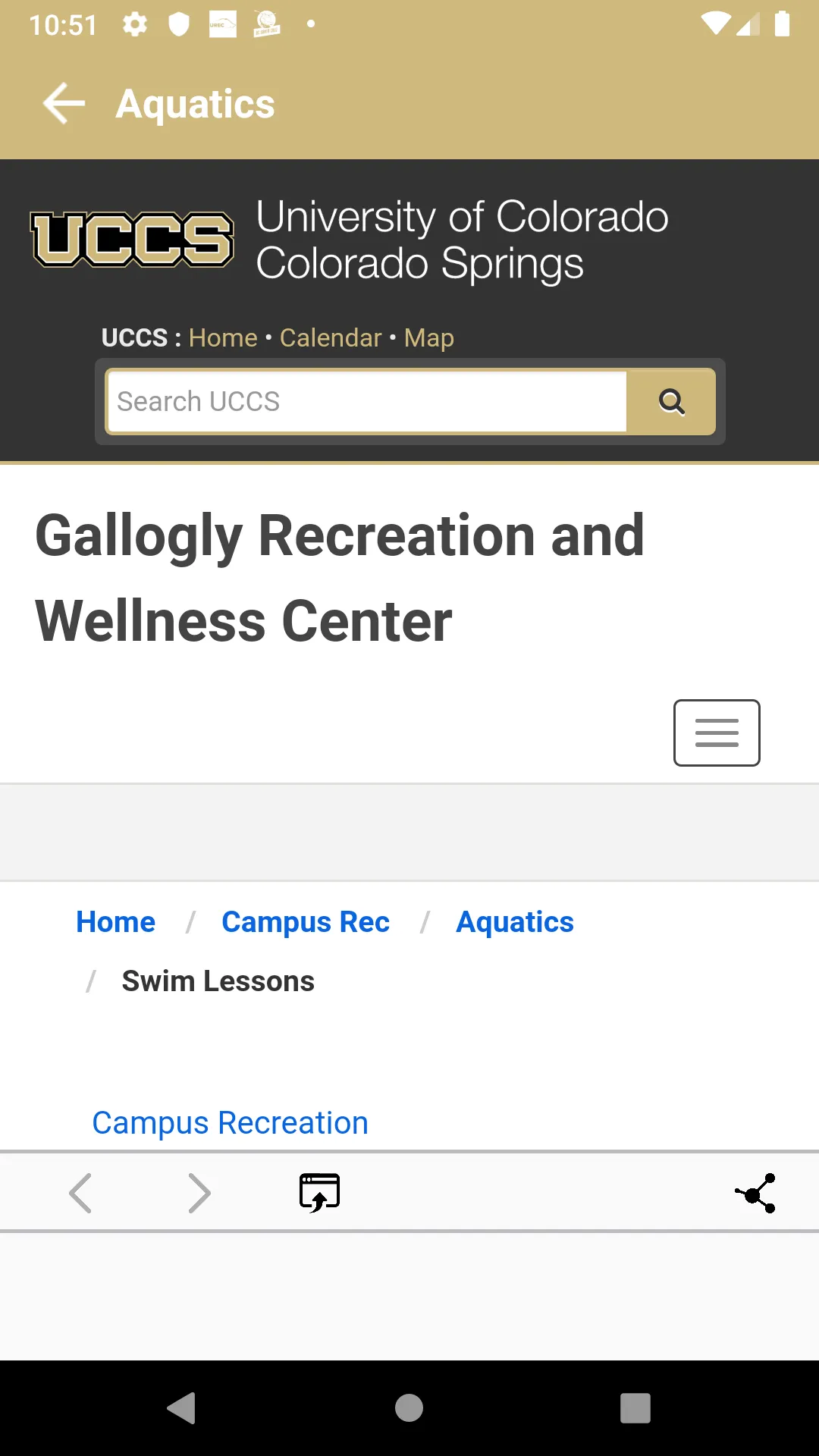 UCCS Campus Recreation | Indus Appstore | Screenshot