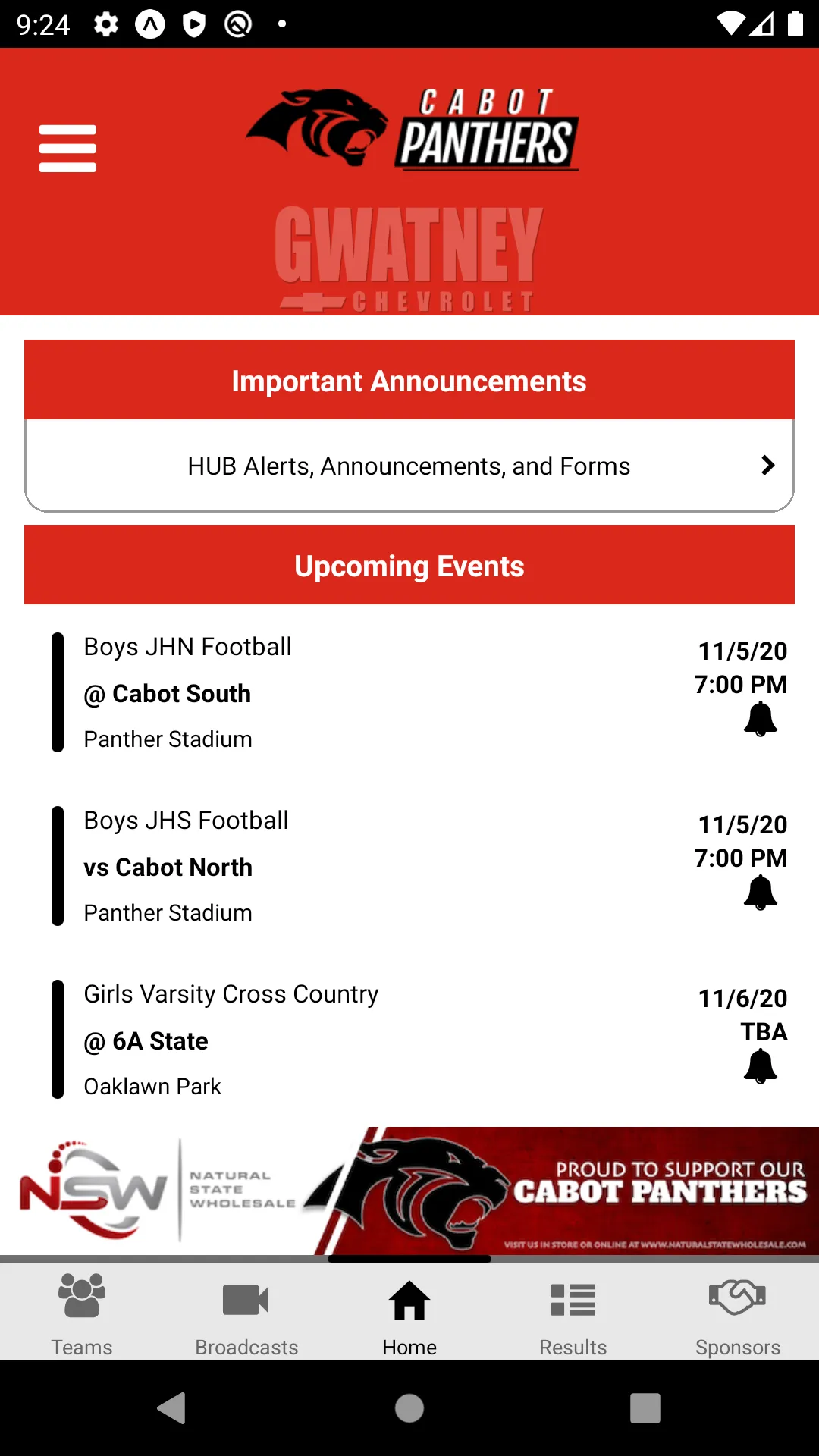 Cabot Panthers Athletics | Indus Appstore | Screenshot