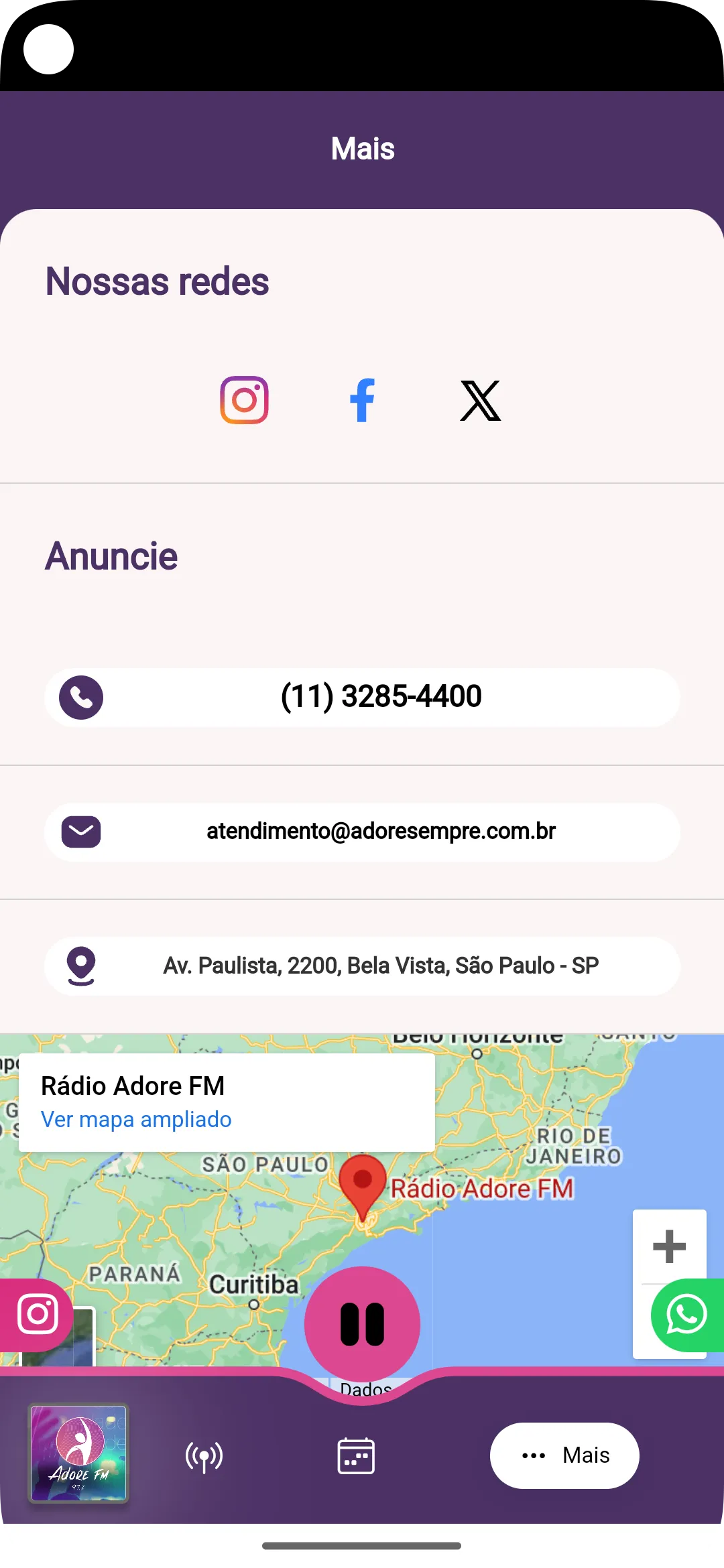 Adore FM | Indus Appstore | Screenshot