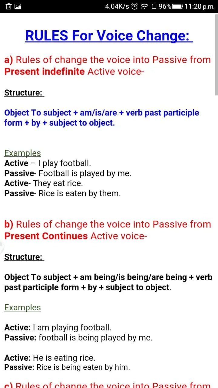 Active voice passive voice con | Indus Appstore | Screenshot