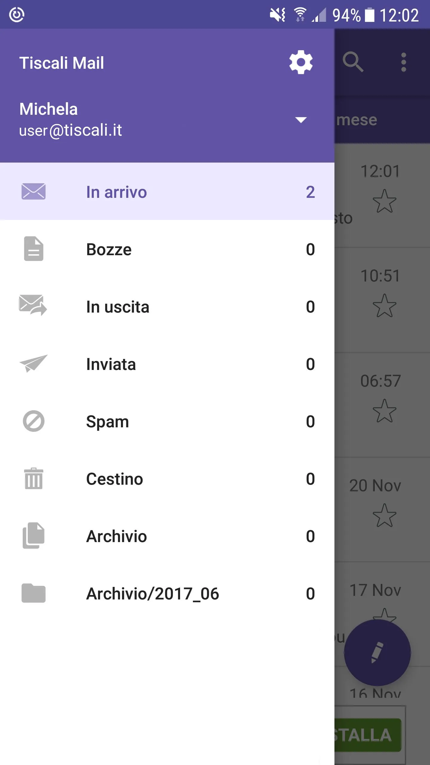 Tiscali Mail | Indus Appstore | Screenshot