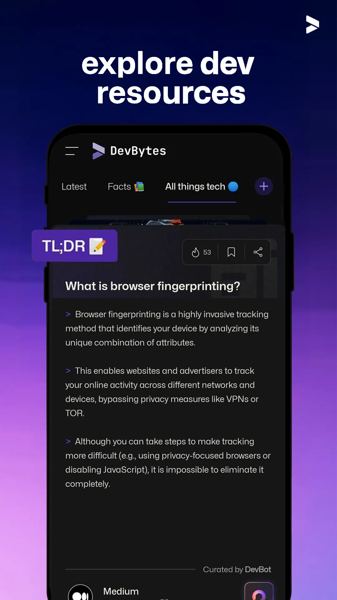 DevBytes-For Busy Developers | Indus Appstore | Screenshot