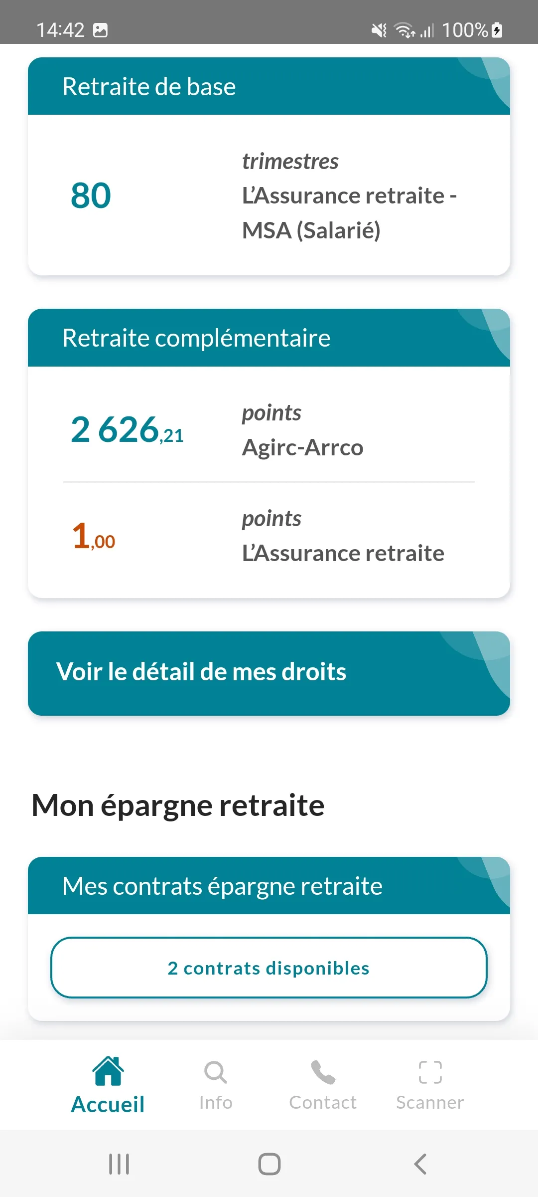 Mon compte retraite | Indus Appstore | Screenshot