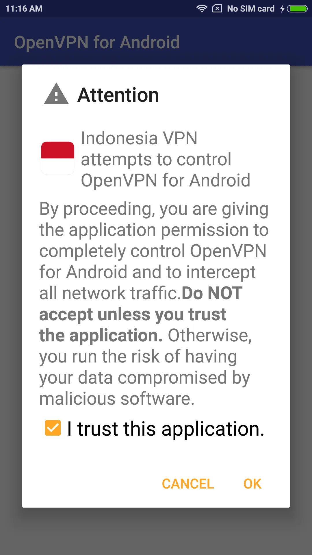 Indonesia VPN - for OpenVPN | Indus Appstore | Screenshot