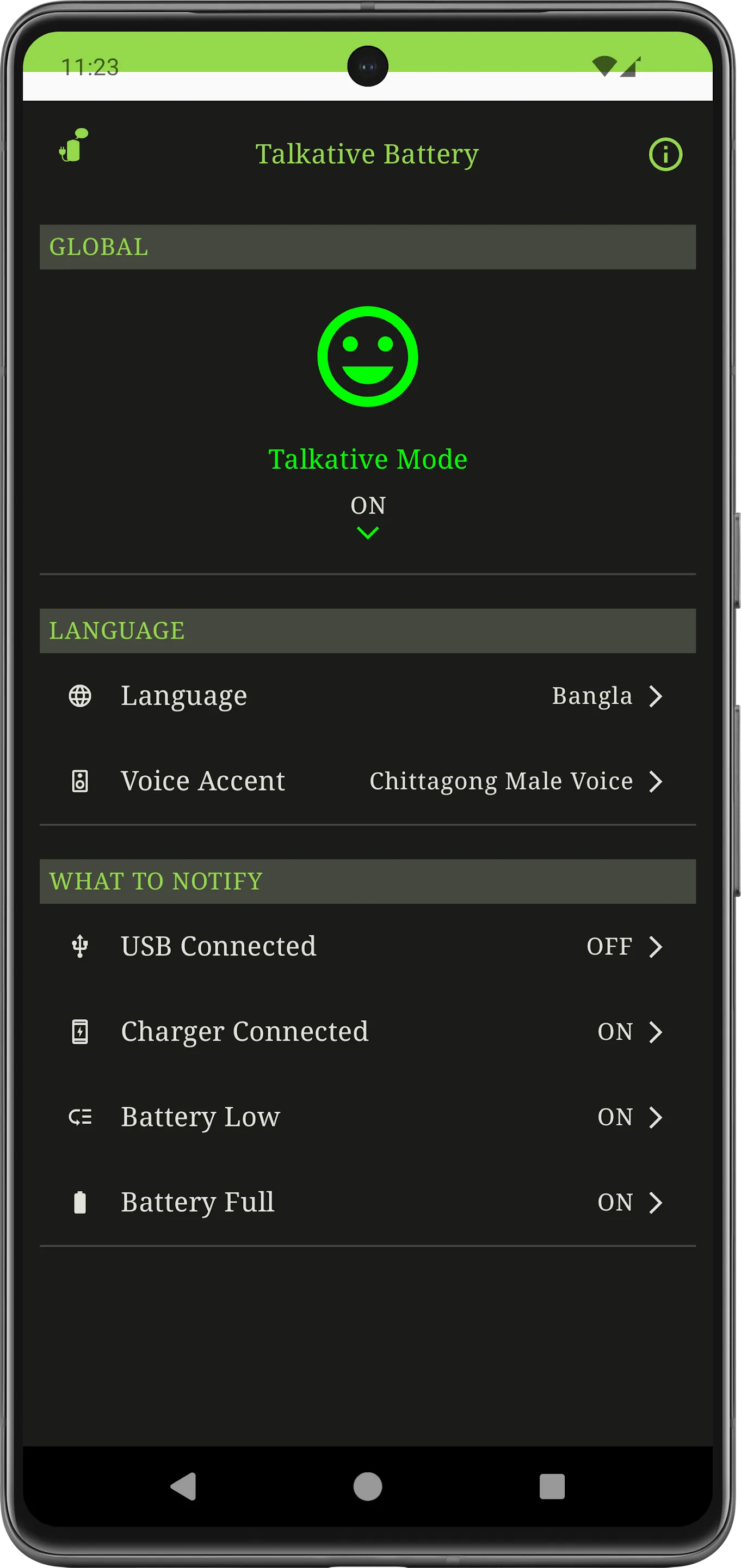 Talkative Battery | Indus Appstore | Screenshot