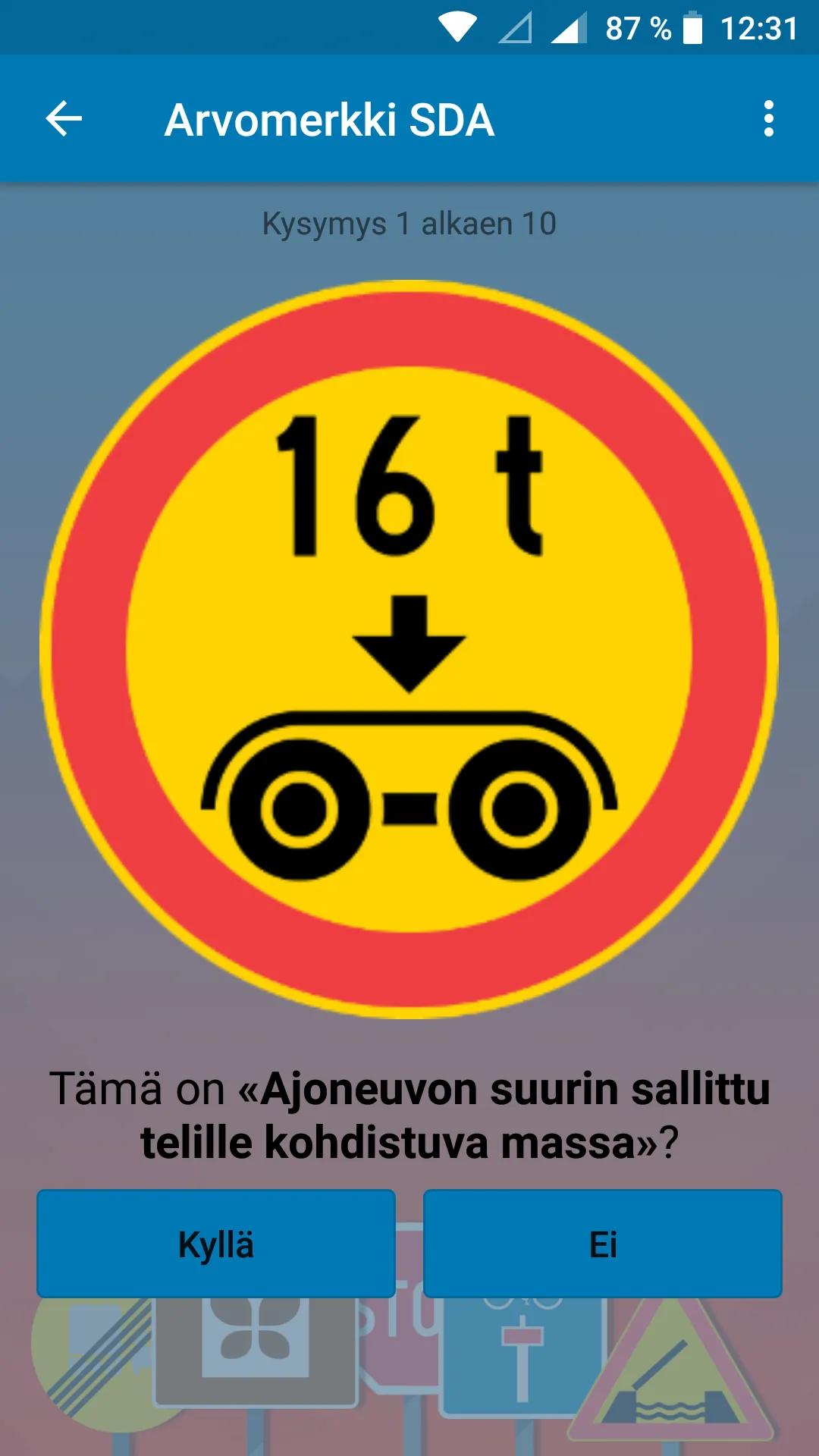 Liikennemerkit Suomessa Tietov | Indus Appstore | Screenshot