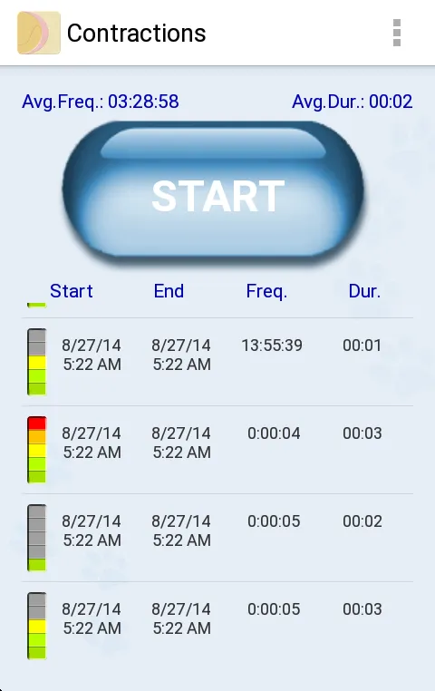 My Contractions Tracker | Indus Appstore | Screenshot