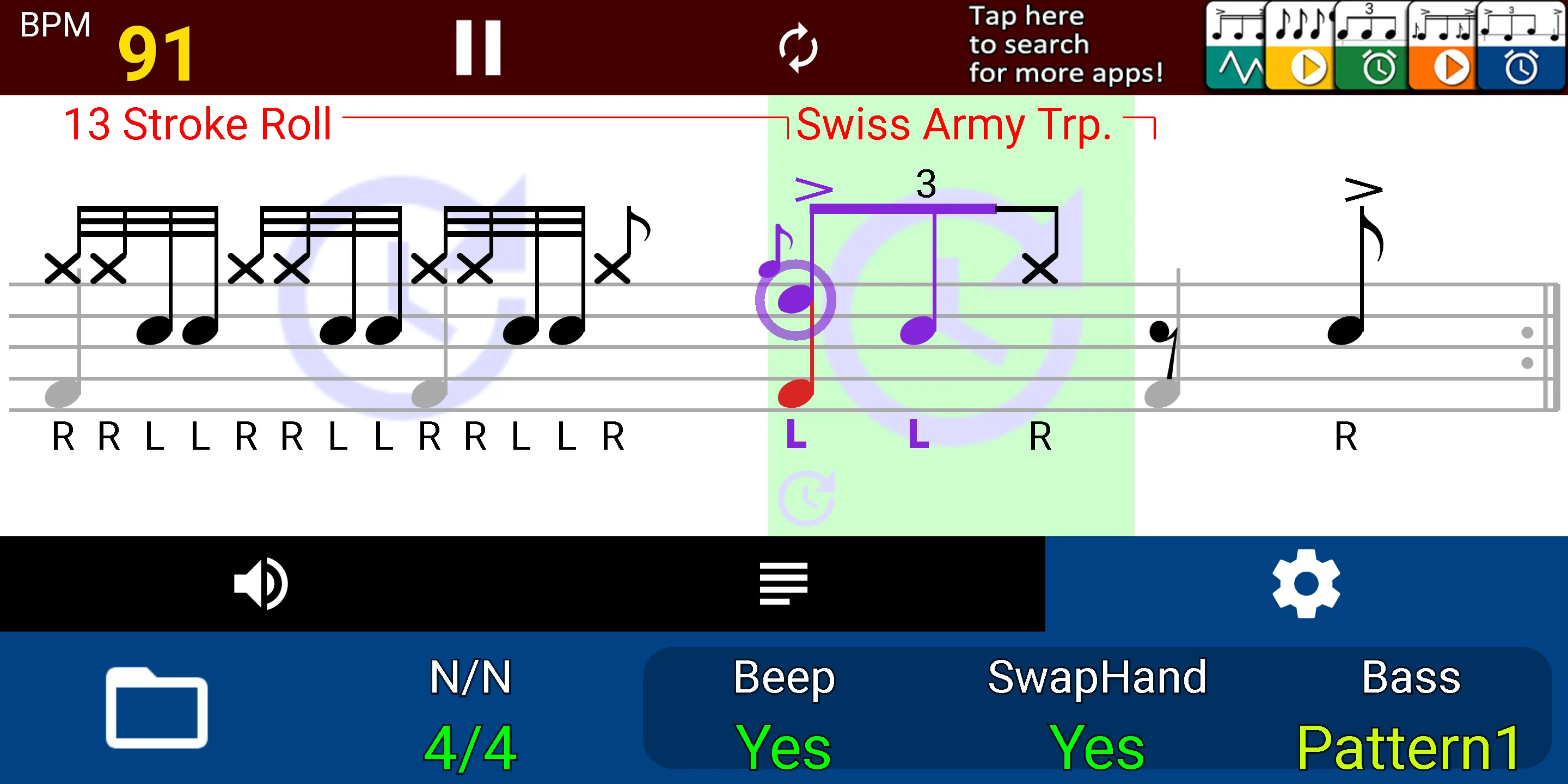 Drum Rudiment Player | Indus Appstore | Screenshot