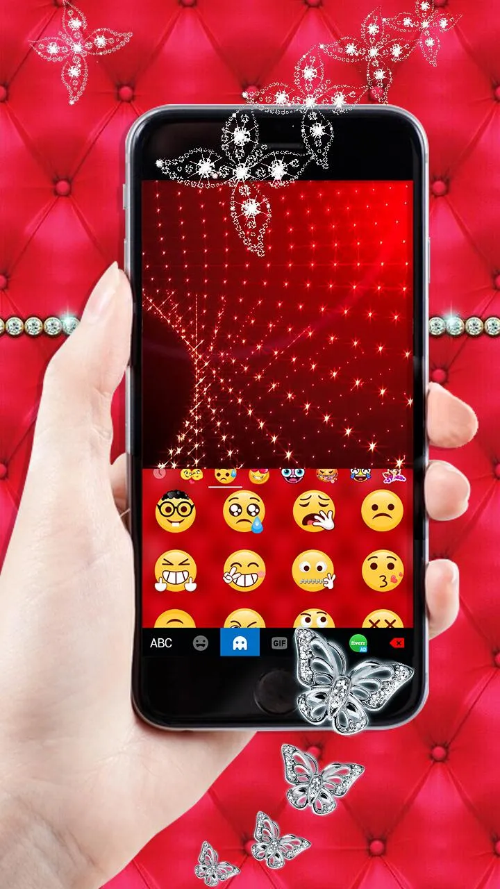 Rose Red Butterfly Theme | Indus Appstore | Screenshot