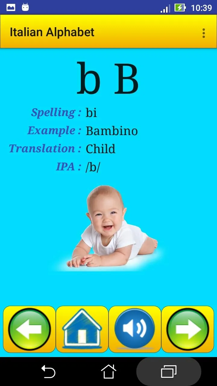 italian alphabet for students | Indus Appstore | Screenshot