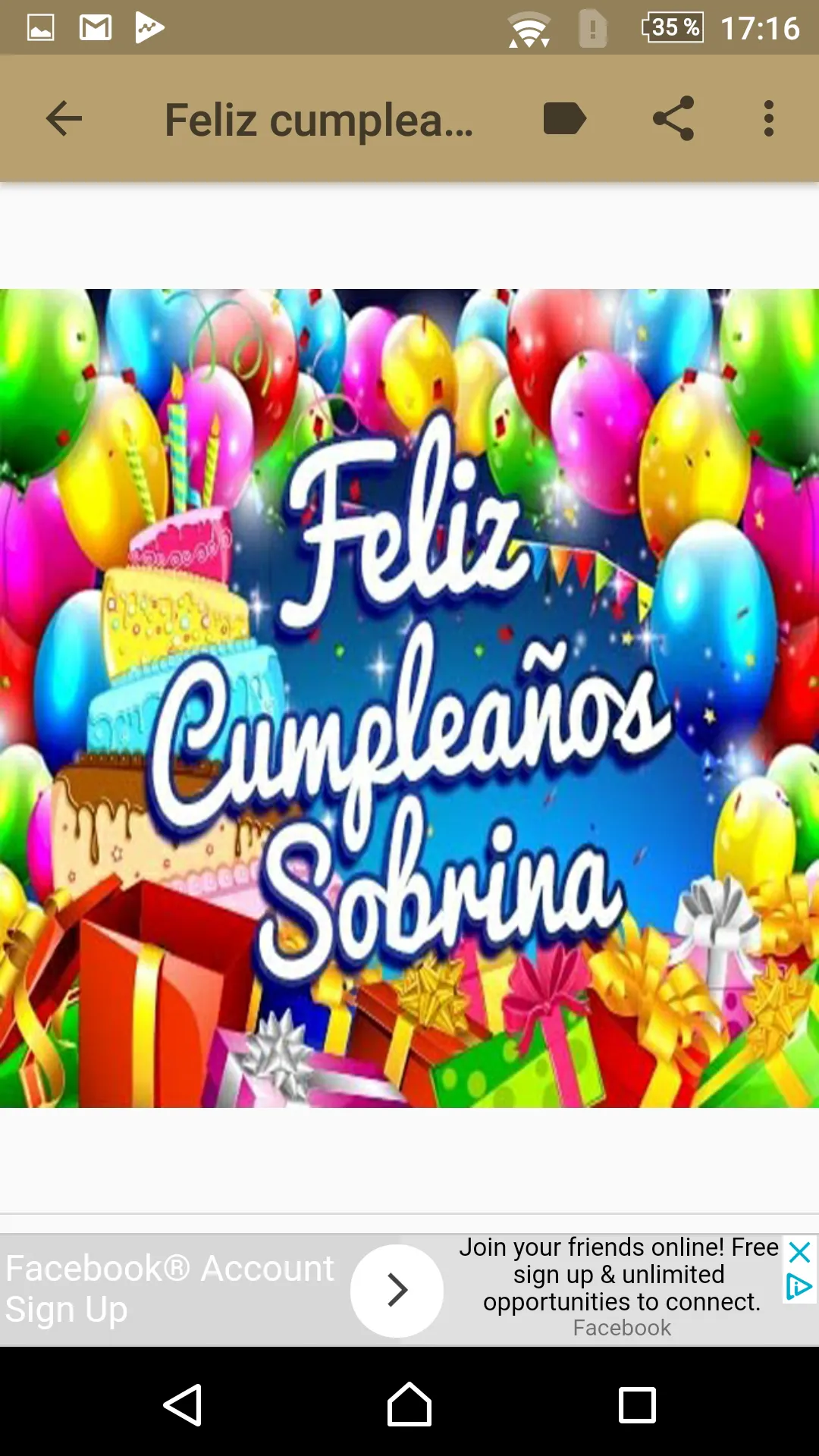 Aniversario sobrina estimada | Indus Appstore | Screenshot