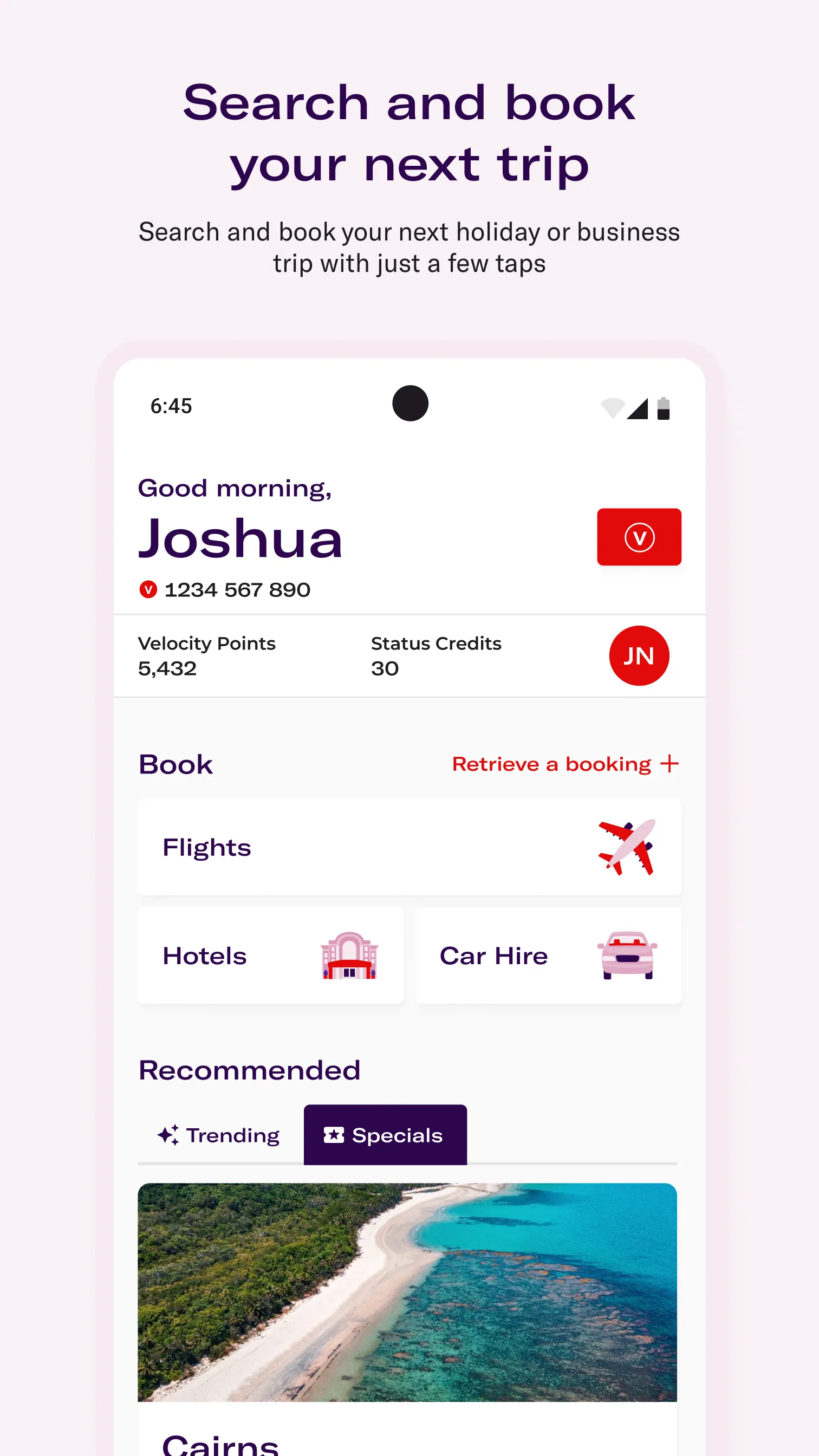 Virgin Australia | Indus Appstore | Screenshot