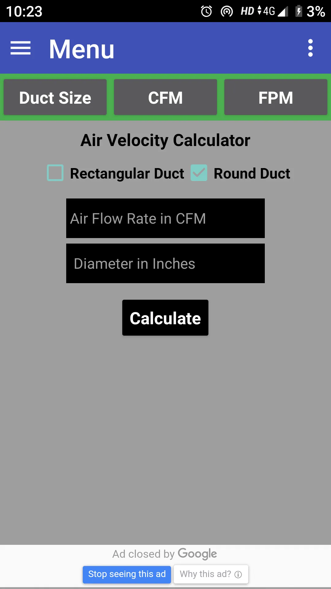 Duct Calculator | Indus Appstore | Screenshot