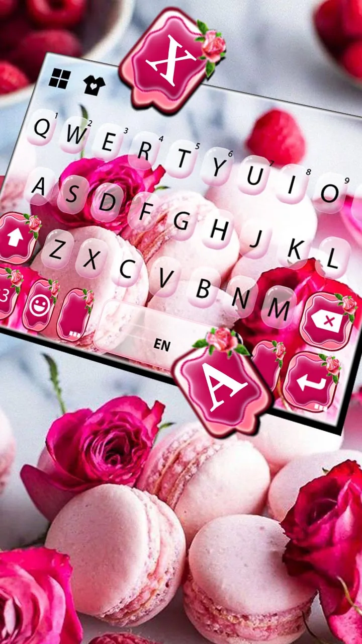 Rose Pink Macaroon Keyboard Ba | Indus Appstore | Screenshot