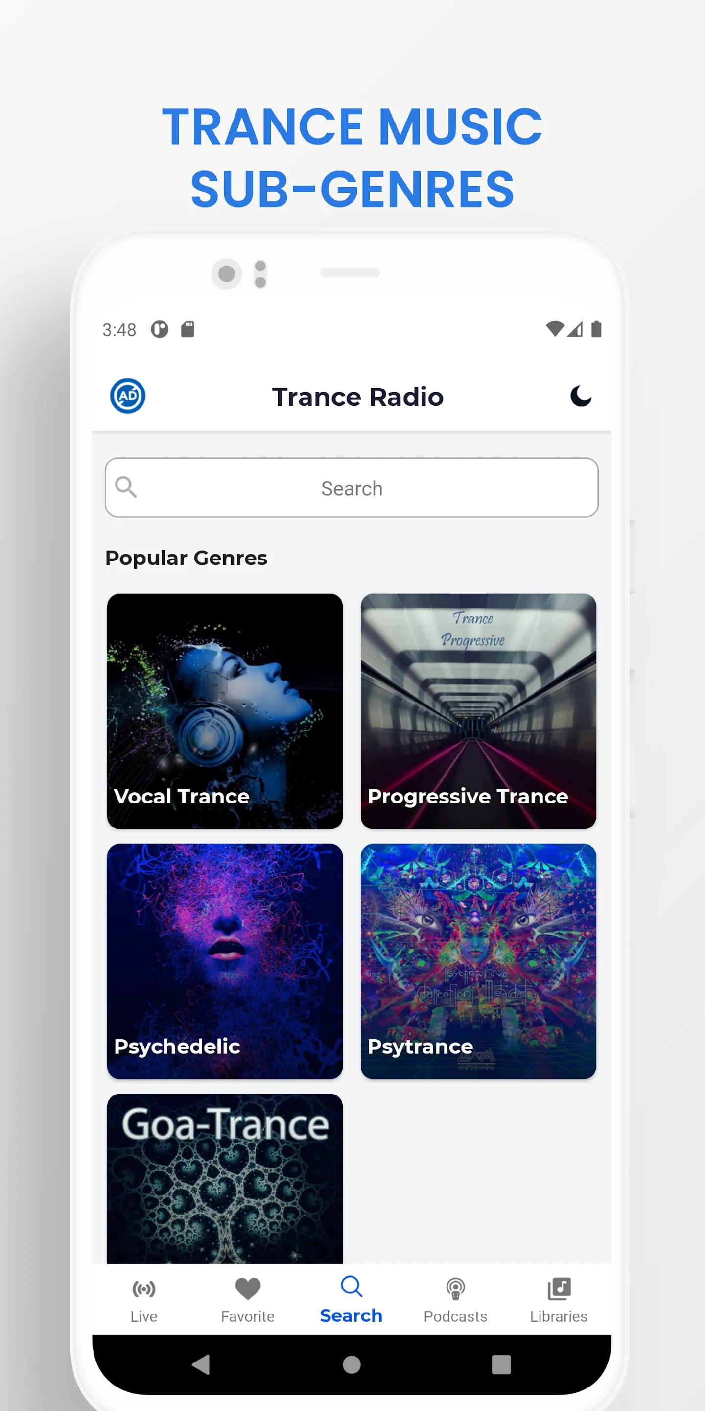 Trance Music: Radio & Podcast | Indus Appstore | Screenshot