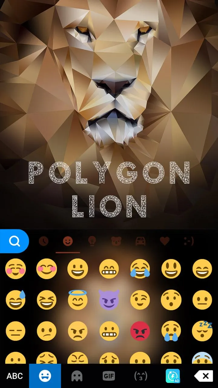 Polygon Lion Kika Keyboard | Indus Appstore | Screenshot