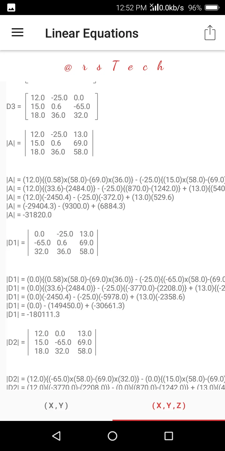 Linear Equations Solver | Indus Appstore | Screenshot