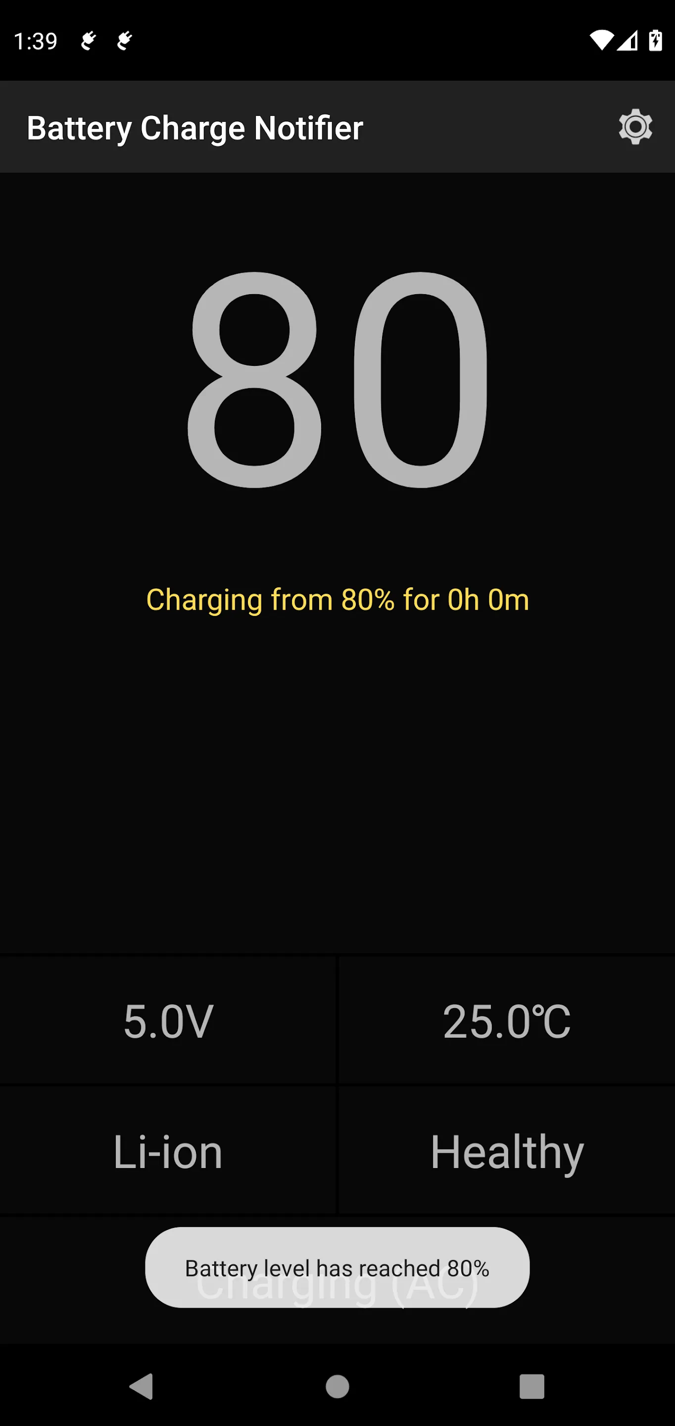 Battery Charge Notifier | Indus Appstore | Screenshot