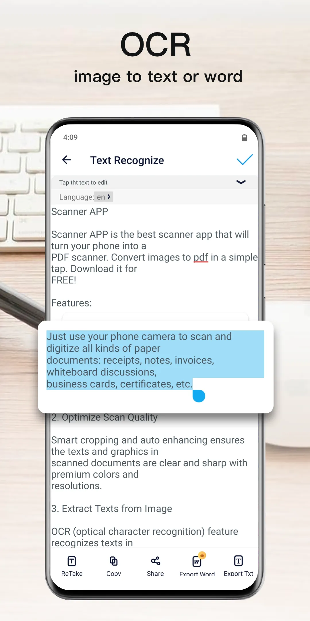 Scanner APP - PDF White Scan | Indus Appstore | Screenshot