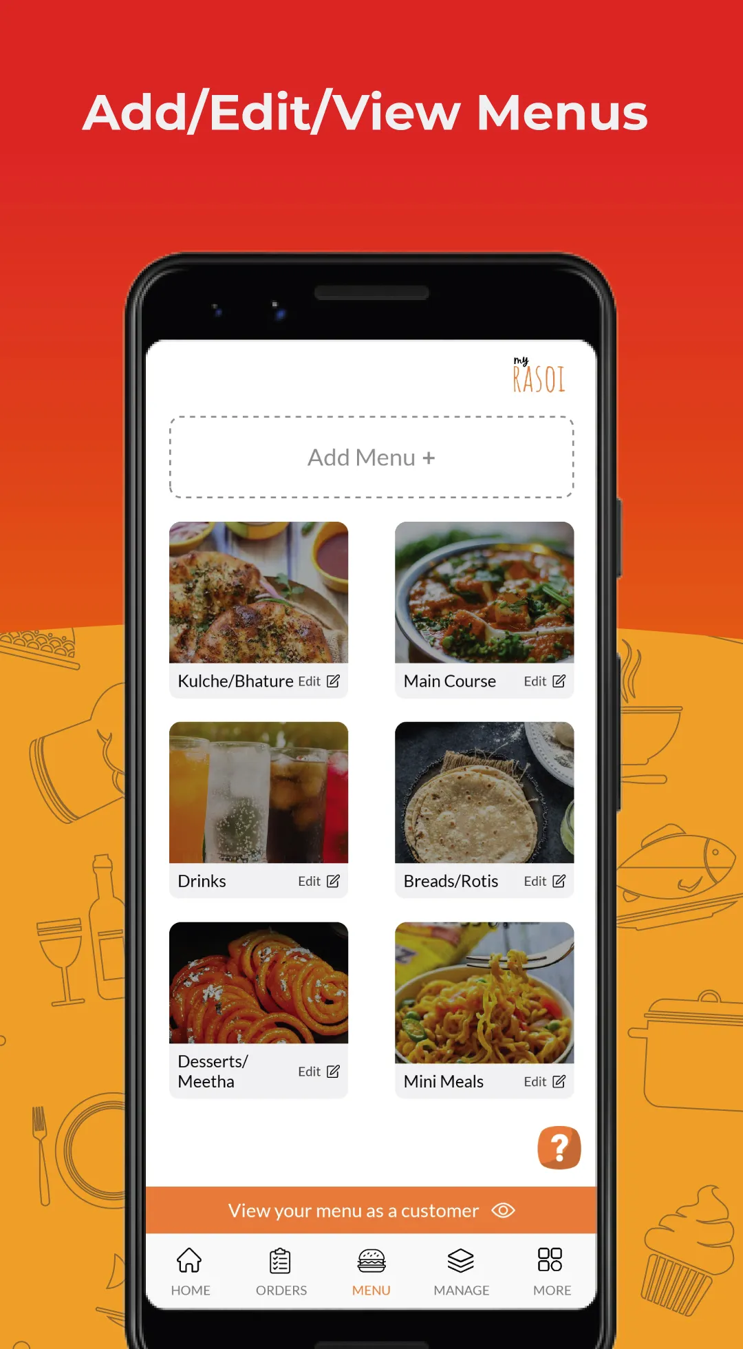 My Rasoi: QR Code Digital Menu | Indus Appstore | Screenshot