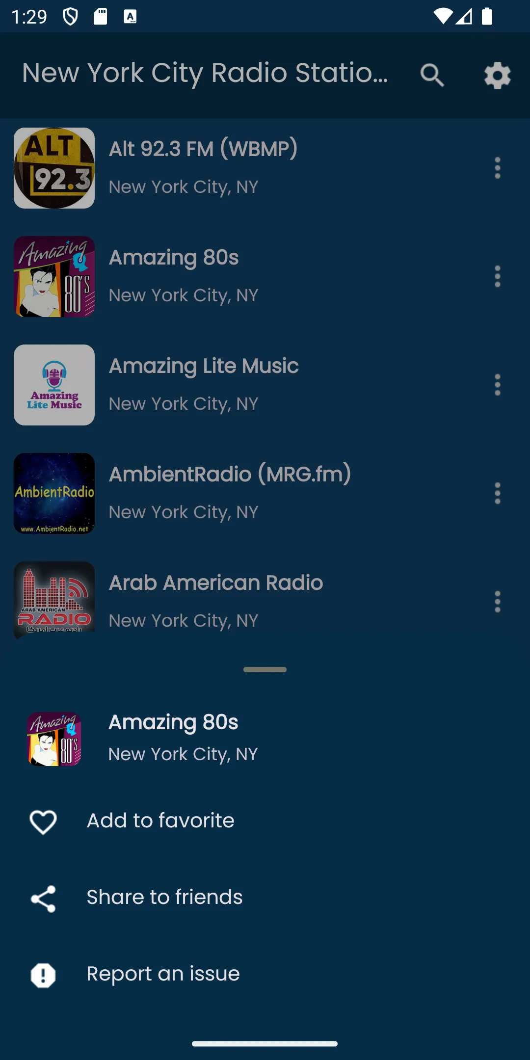 Radios from New York City | Indus Appstore | Screenshot