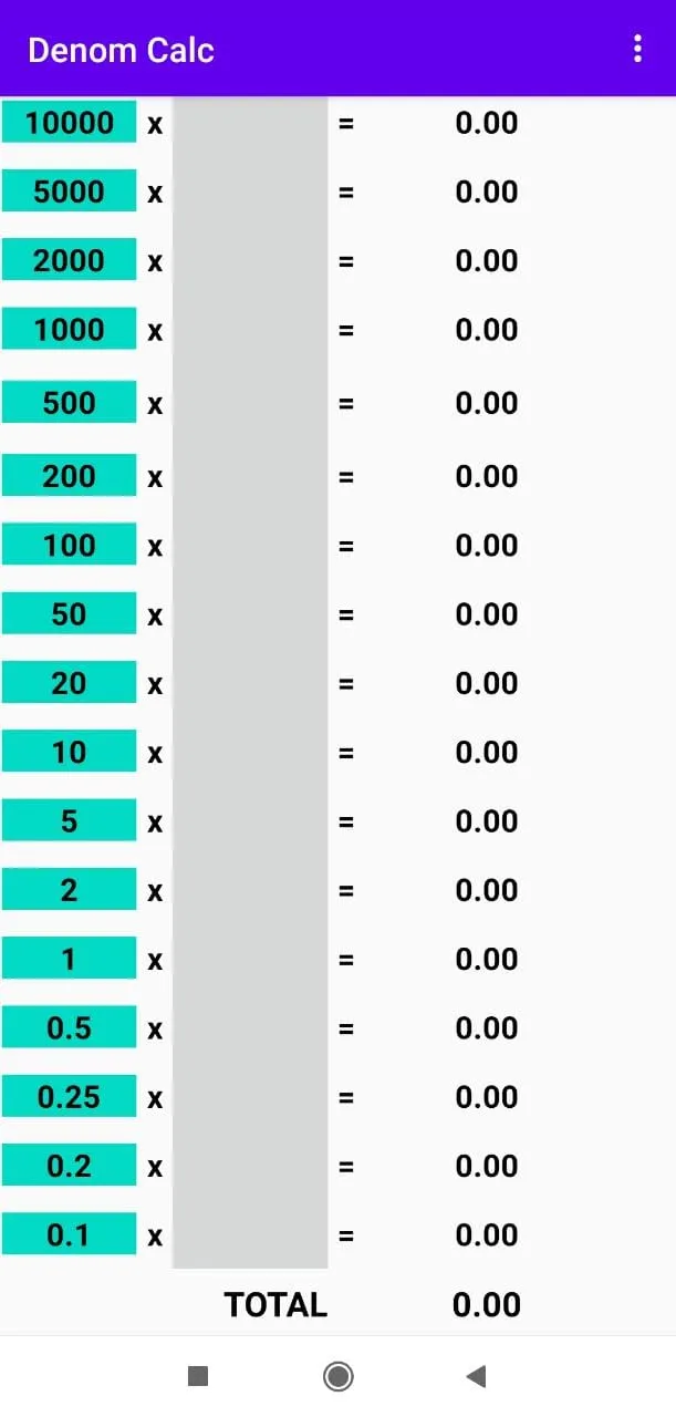 Denomination Calculator | Indus Appstore | Screenshot