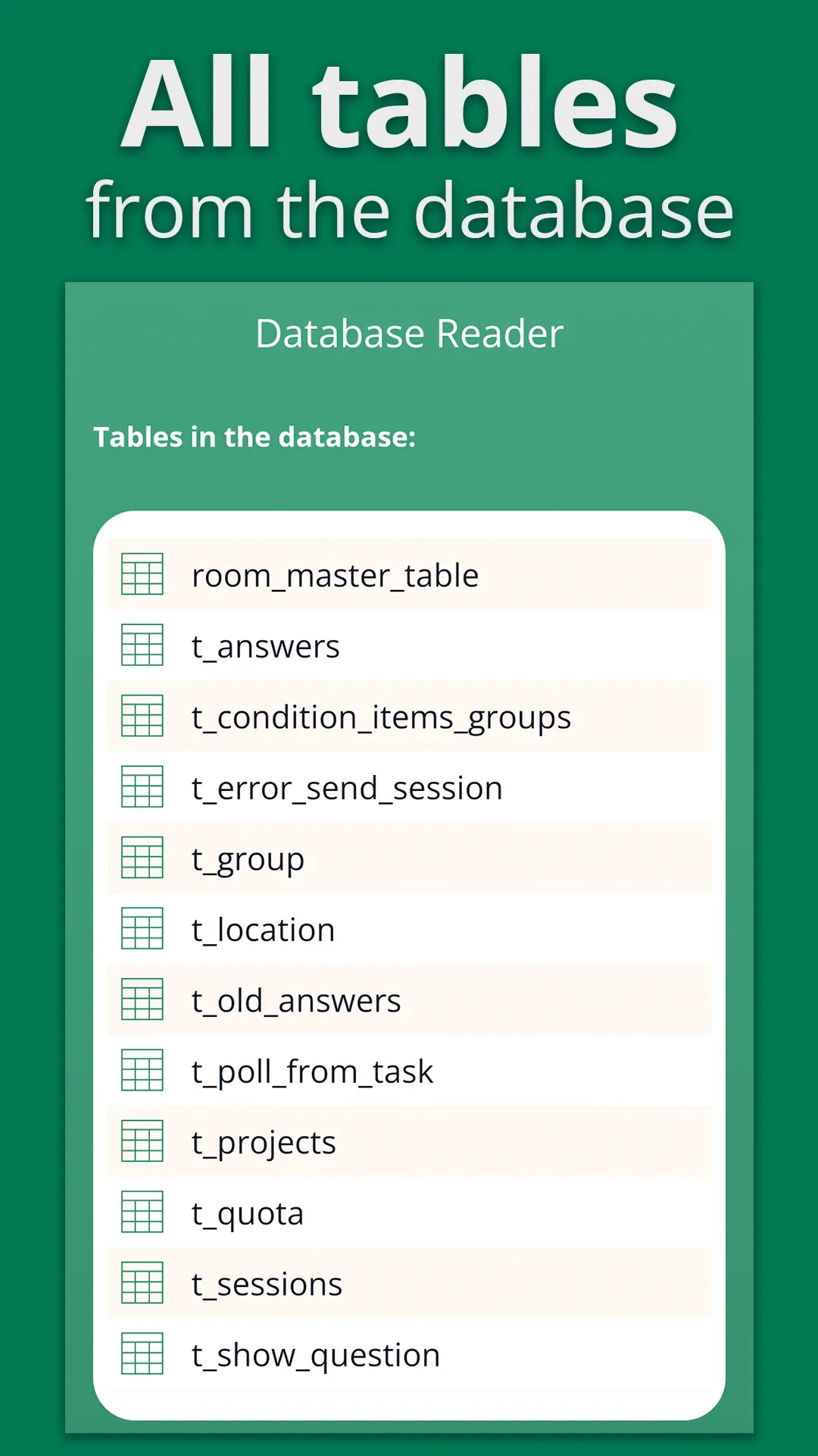 Database reader | Indus Appstore | Screenshot